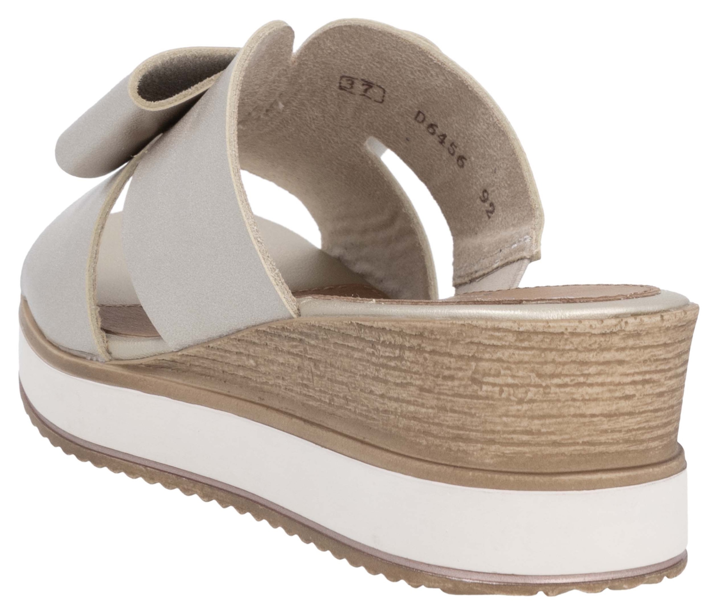 Remonte Pantolette, Keilabsatz, Sommerschuh mit schöner Zierschleife