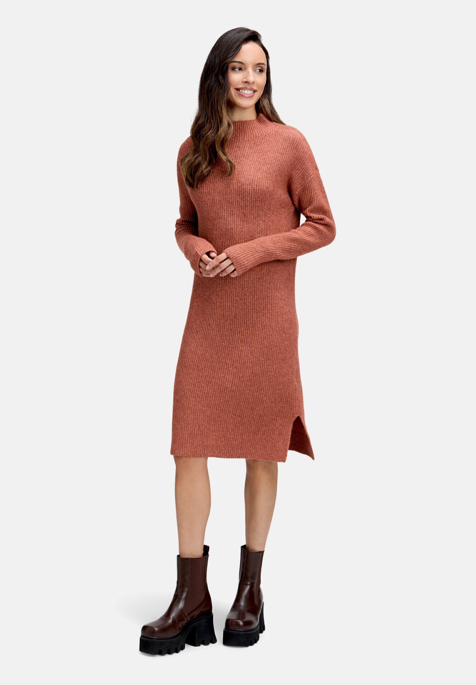 Cartoon Strickkleid "Damen mit Stehkragen" Ohne Tasche
