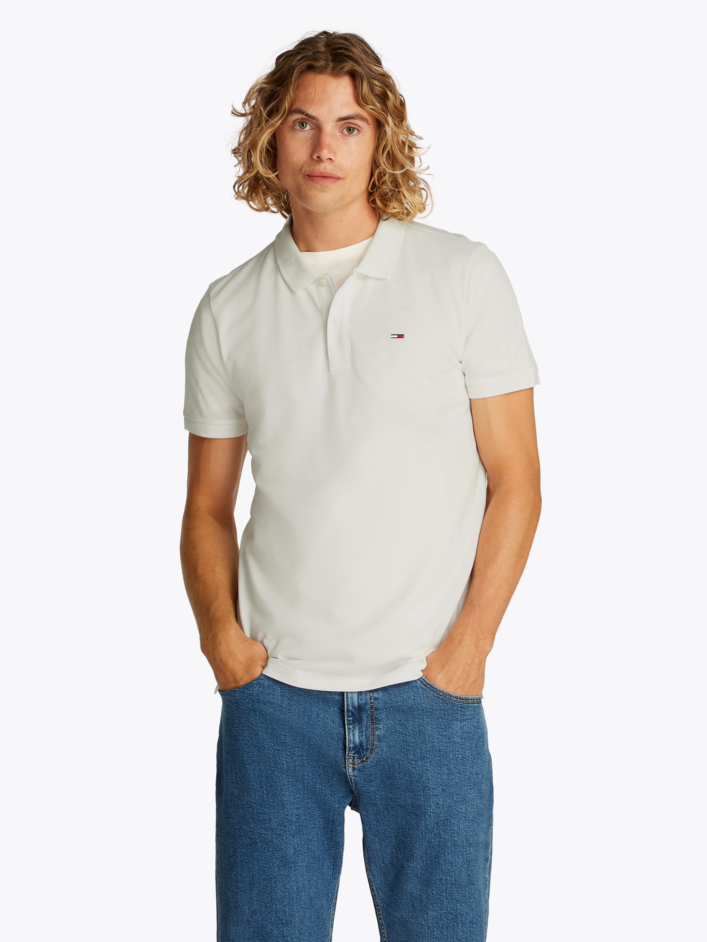 Tommy Jeans Poloshirt "TJM SLIM PLACKET POLO EXT" günstig online kaufen