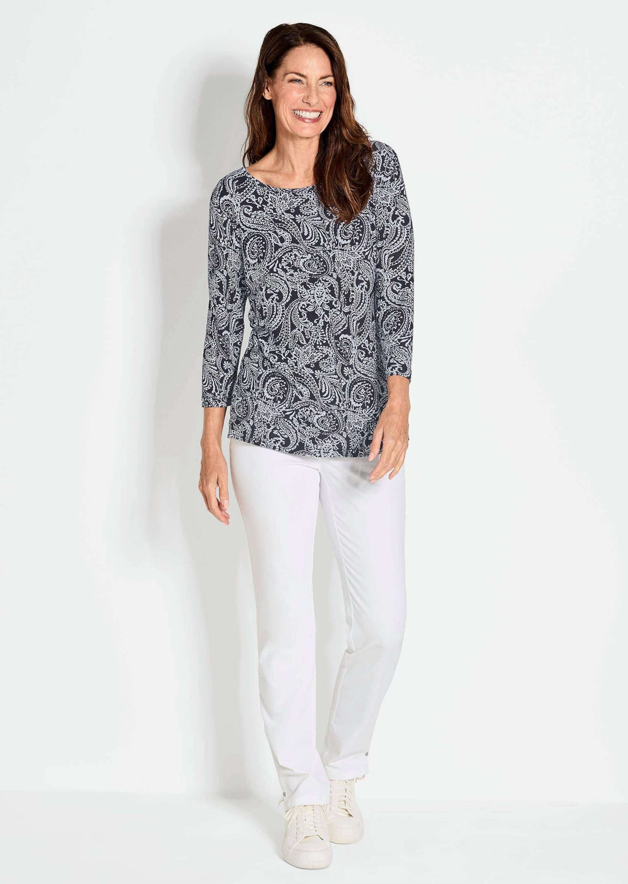 GOLDNER Print-Shirt »3/4-Arm-Shirt mit Paisleymuster«