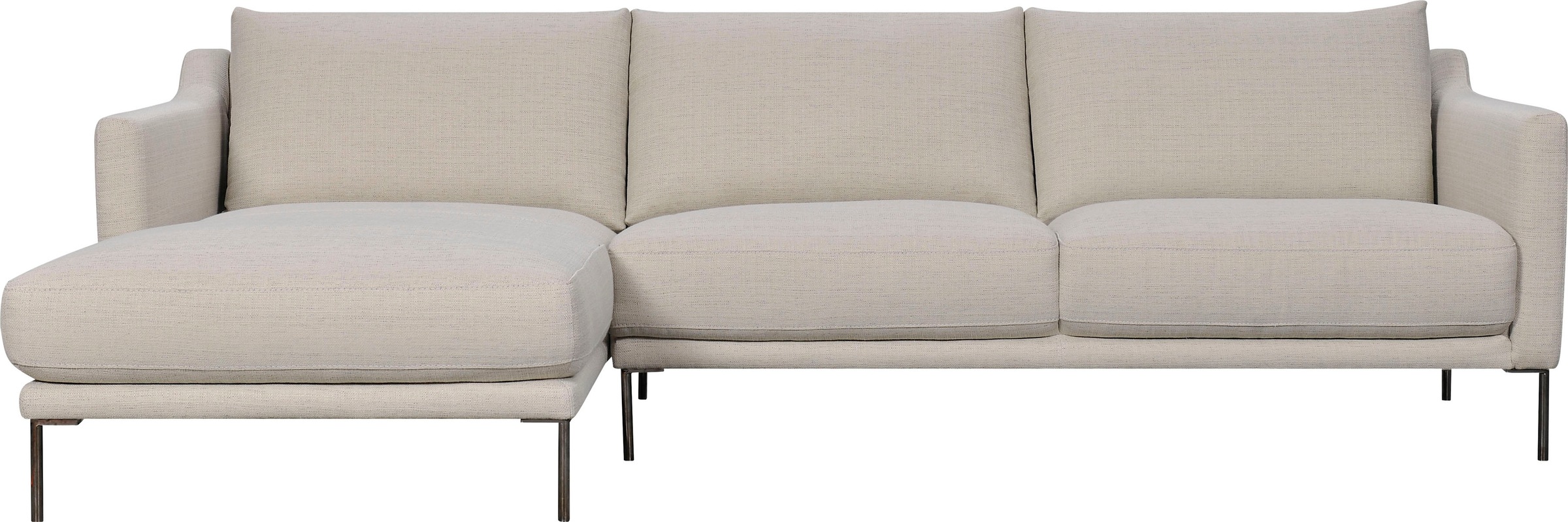 Leonique Ecksofa "Denver" Ecksofa, L-Form links, Stoff beige, abwaschbar, c günstig online kaufen
