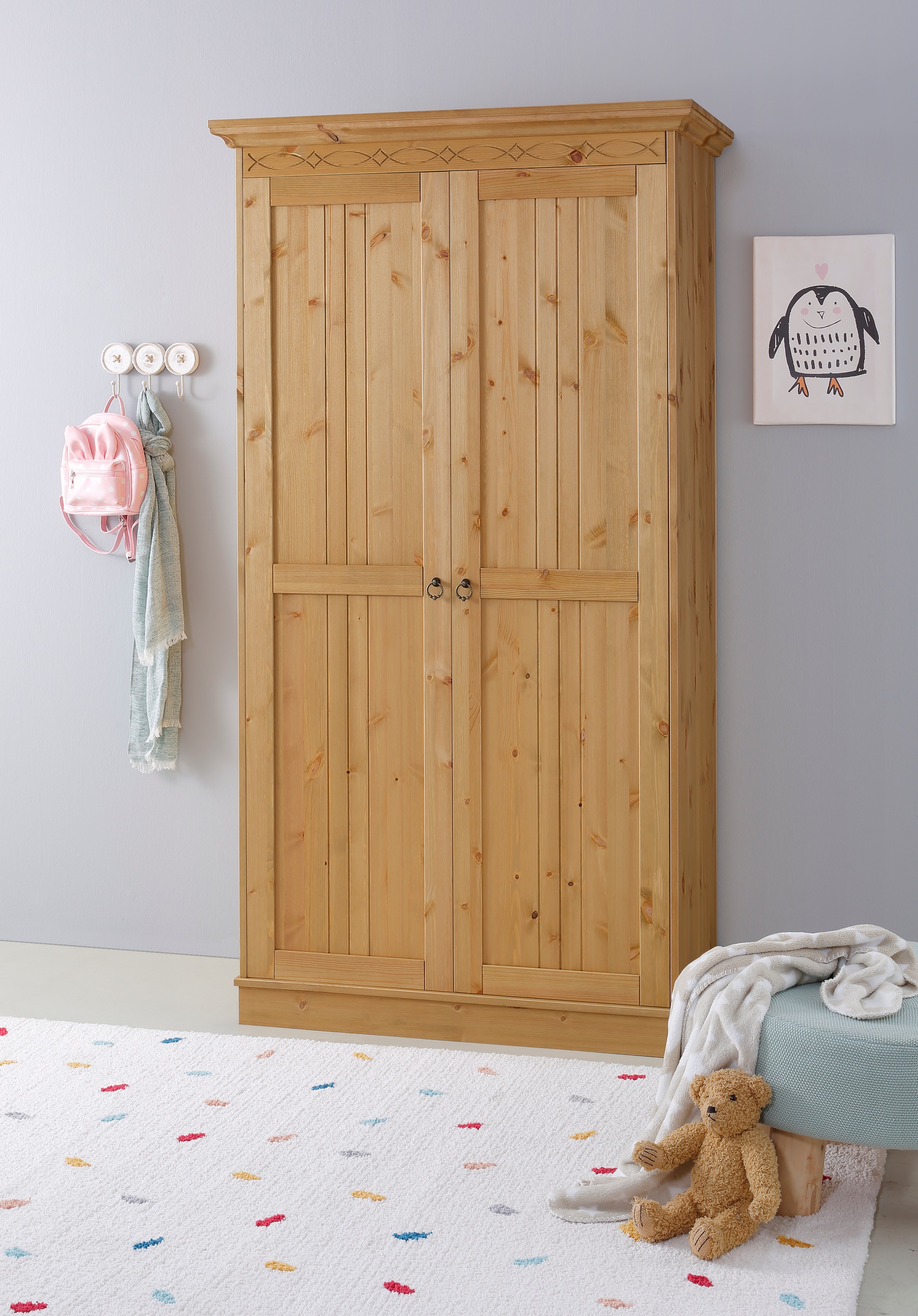 OTTO home Kleiderschrank "Indra" 3 Breiten: 100/145/233 cm H/T ca.187/54 cm günstig online kaufen