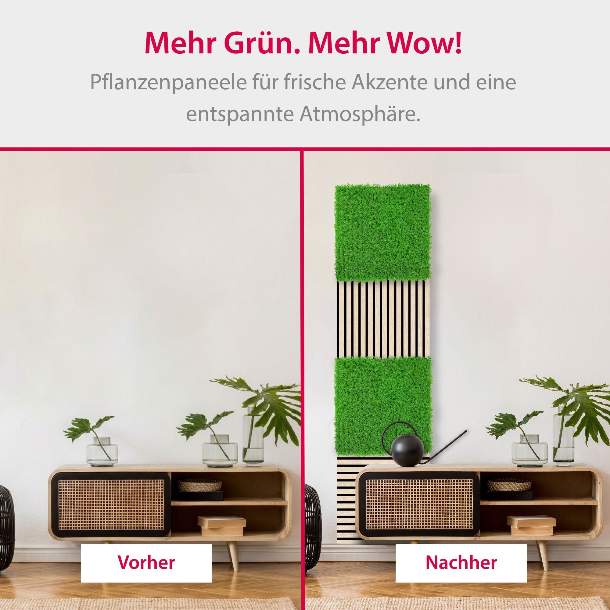 Architects Paper 3D Wandpaneel »A.S. Création Modular Wall Wandpaneel Pflanzenoptik« 1 tlg. Kunstpflanzen auf rPET-Filz für farbstarke botanische 3D-Wände