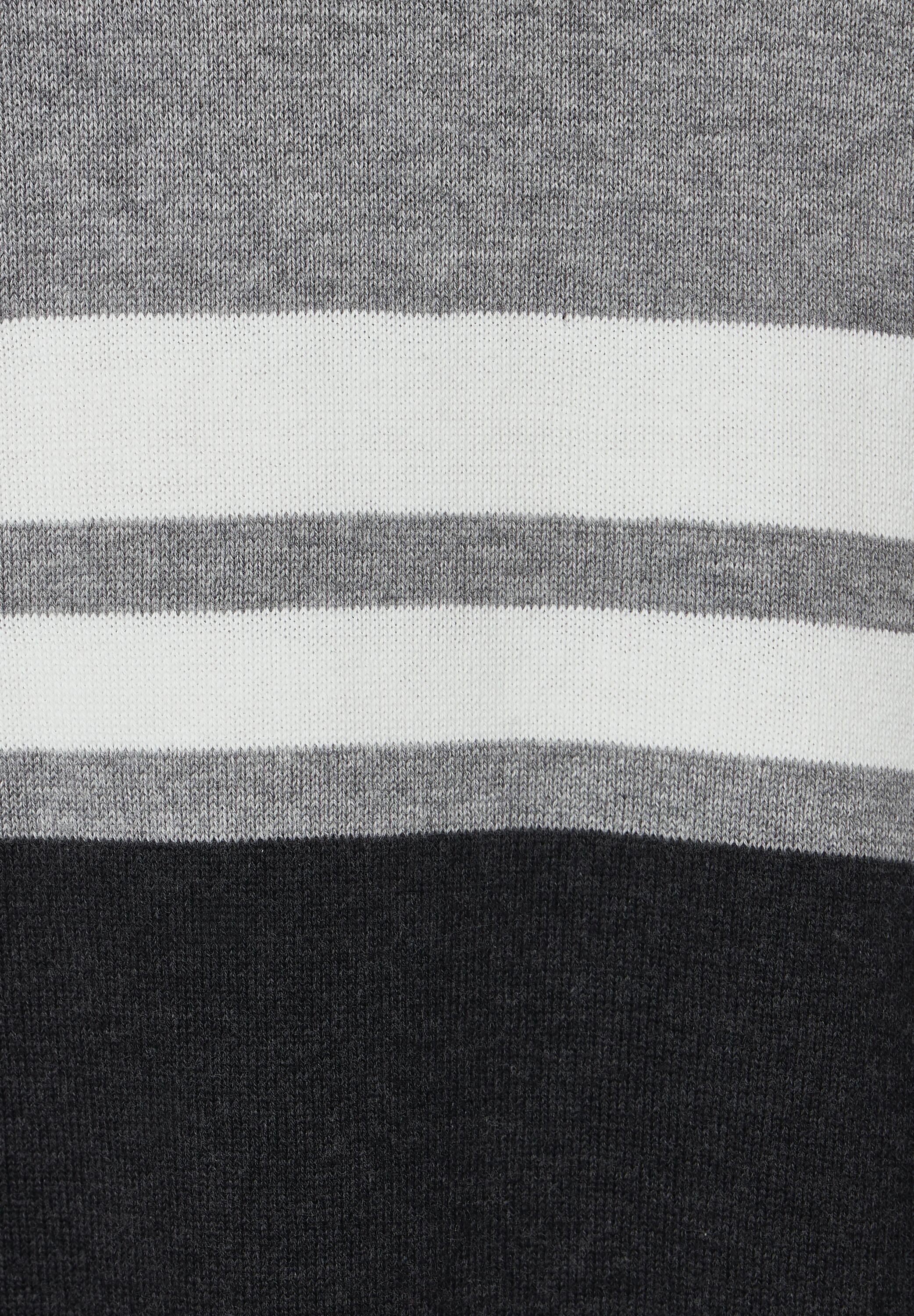 STREET ONE MEN Strickpullover, mit College-Streifen