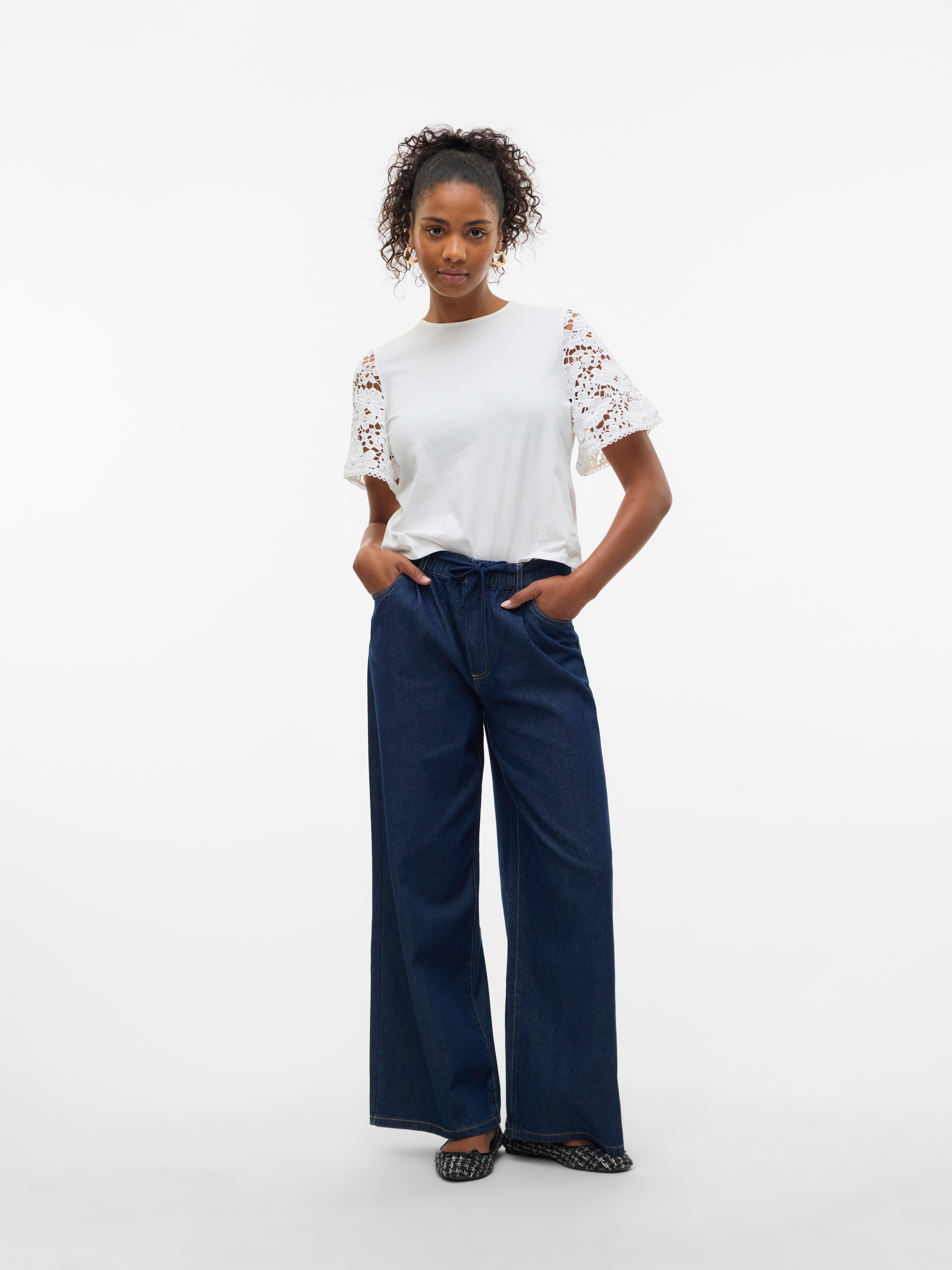 Vero Moda Kurzarmshirt »VMPANNA 2/4 TOP JRS«
