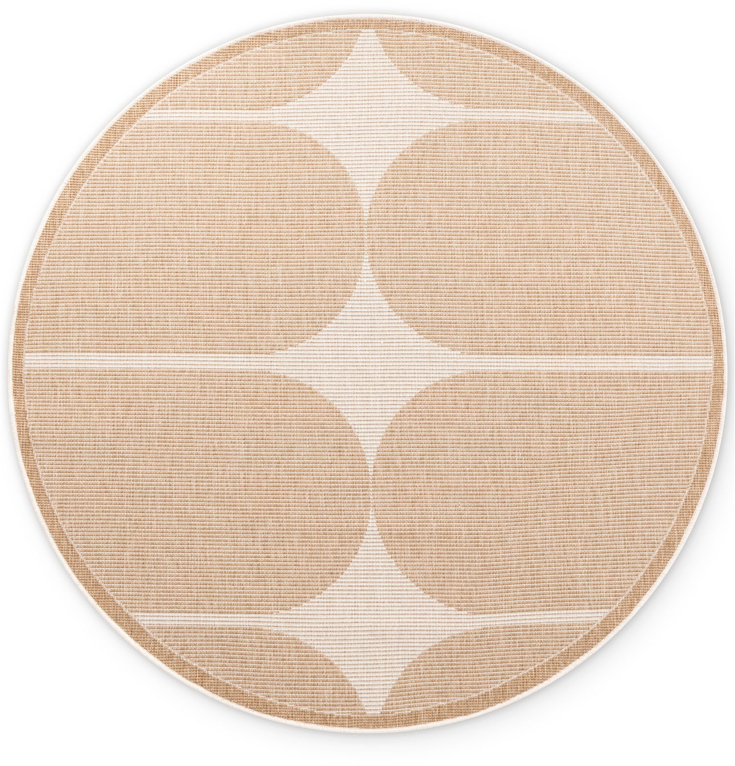 NORTHRUGS Outdoorteppich »Bowen Wendeteppich«, rund, 5 mm Höhe, In und Outdoor, Flachgewebe, wetterfest, pflegeleicht, robust