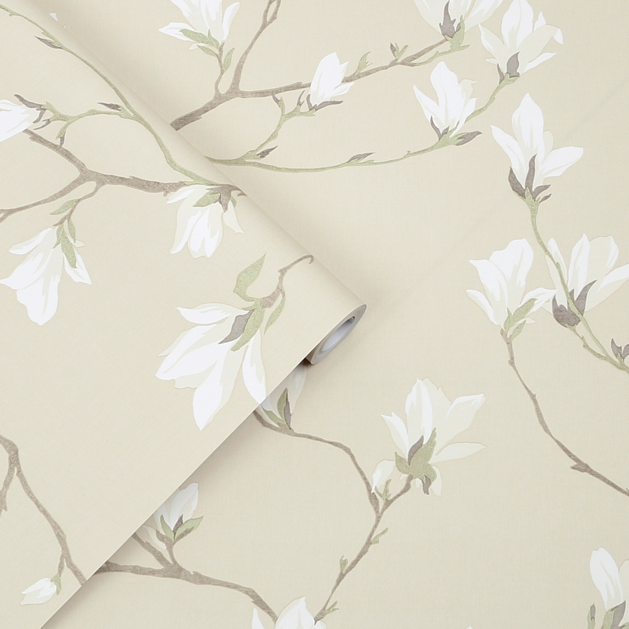 LAURA ASHLEY Vliestapete »Magnolia Grove«, gemustert, FSC® zertifiziert, mit lebhaftem Druck, 10 Meter Länge