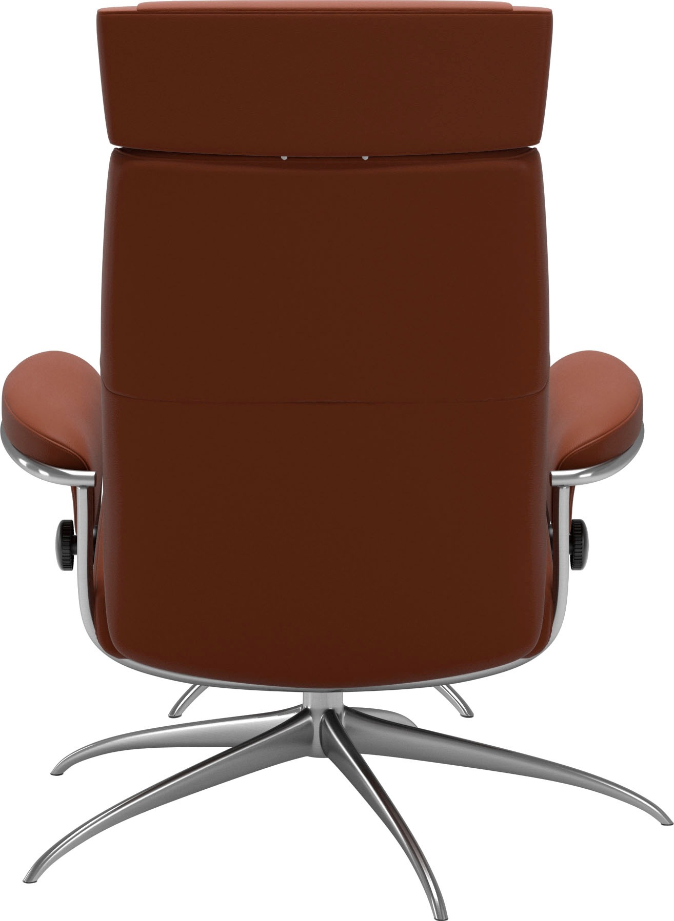 Stressless® Relaxsessel »Paris«, (Set, Relaxsessel mit Hocker), mit Hocker, Low Back mit Kopfstütze, mit Star Base, Gestell Chrom