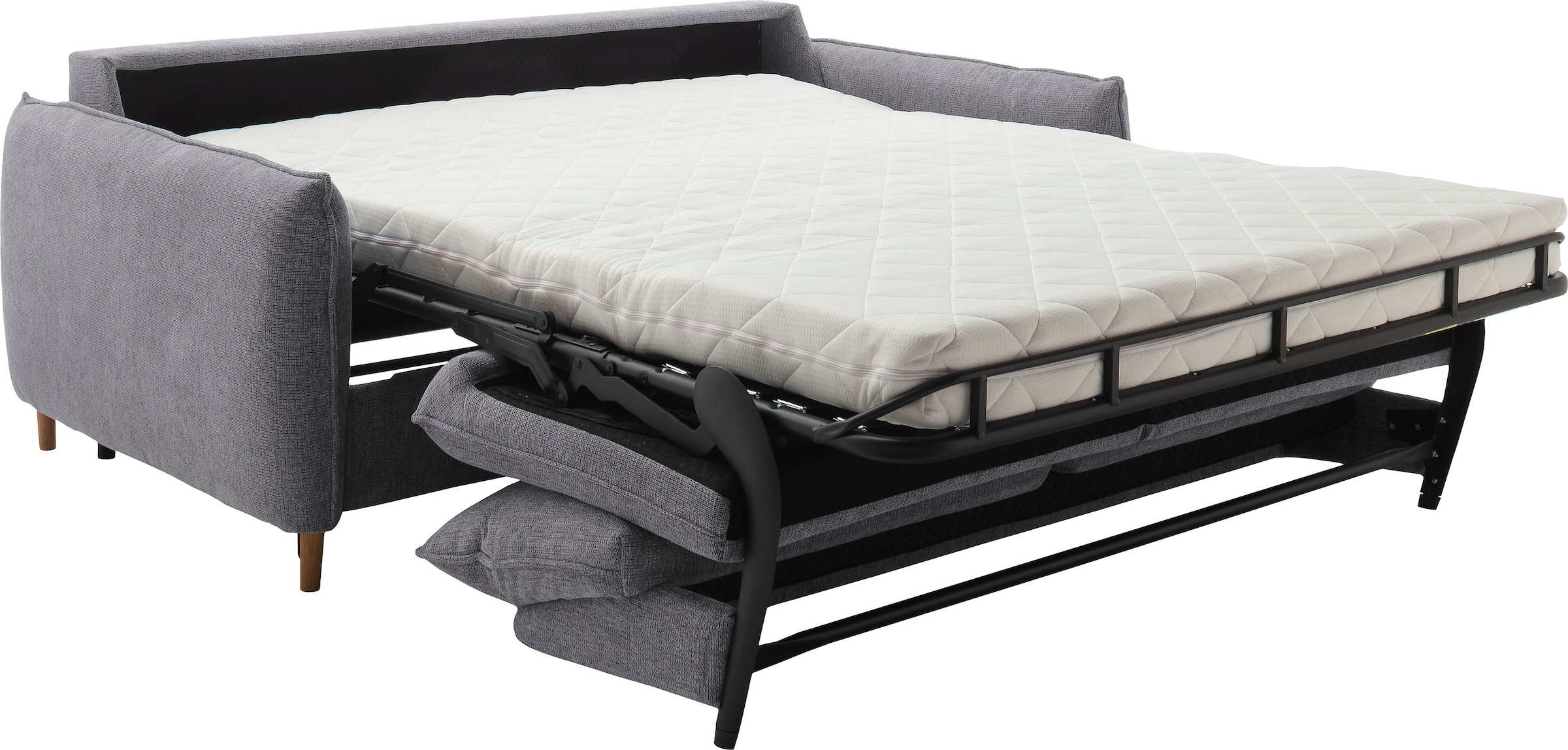 Places of Style Schlafsofa »Bacoli für Dauerschläfer geeignet durch hochwertigen Faltbeschlag«, in 3 Breiten und 3 Matratzenausführungen, belastbar 200 bis 270 kg