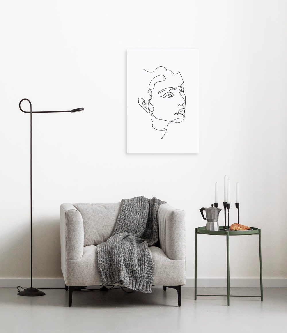 Komar Leinwandbild "Sketch me - Größe 40 x 60 cm", Natur, (1 St.), Keilrahm günstig online kaufen