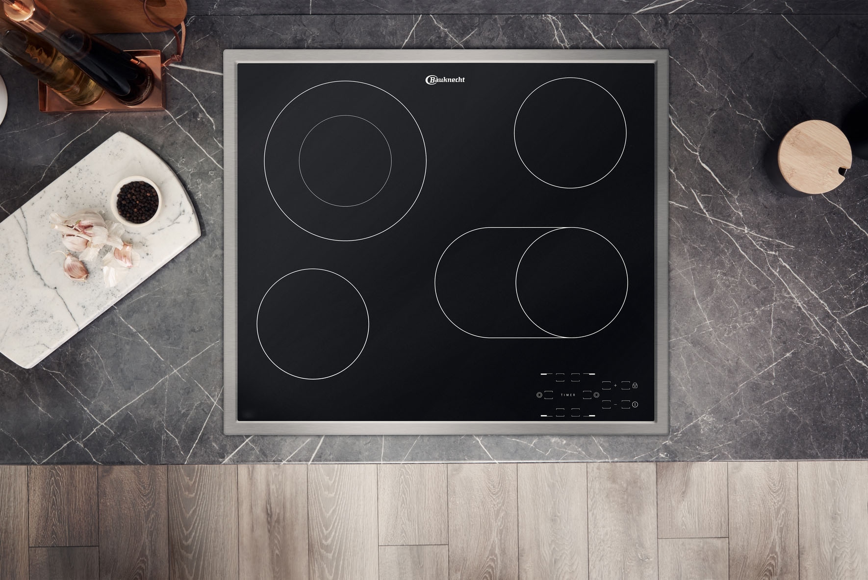 BAUKNECHT Backofen-Set »BAKO 760 Steam IN« mit 1-fach-Teleskopauszug Set, 2 Stk. tlg. GentleSteam - für ein saftiges Inneres und ein knuspriges Äußeres