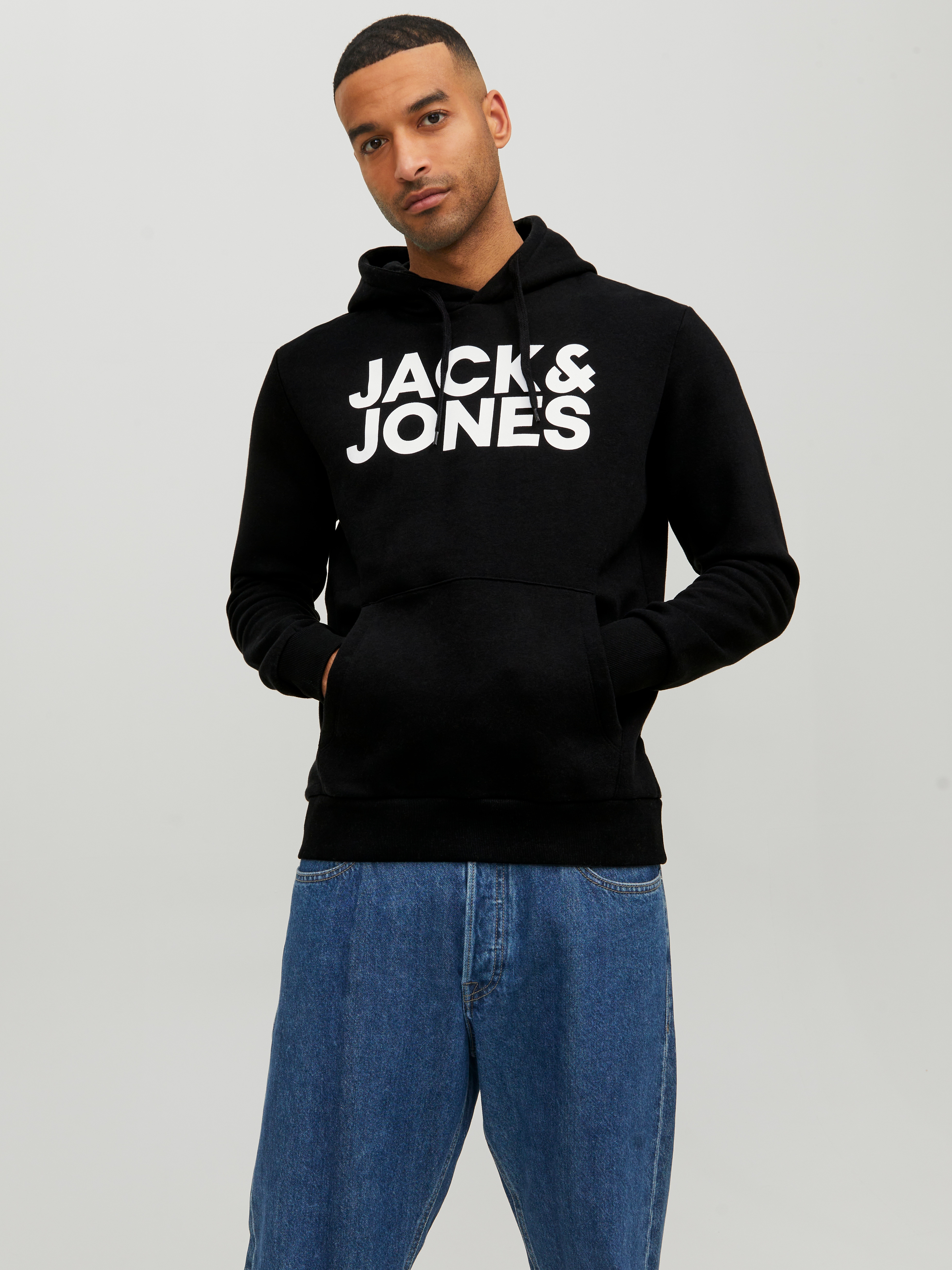 Jack & Jones Kapuzensweatshirt "JJECORP LOGO SWEAT HOOD NOOS", Baumwollmischung, regular fit