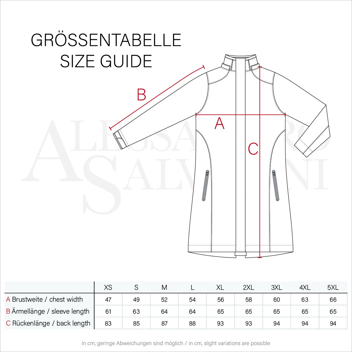 Alessandro Salvarini Softshelljacke "Alessia", lang mit abnehmbarer Kapuze günstig online kaufen