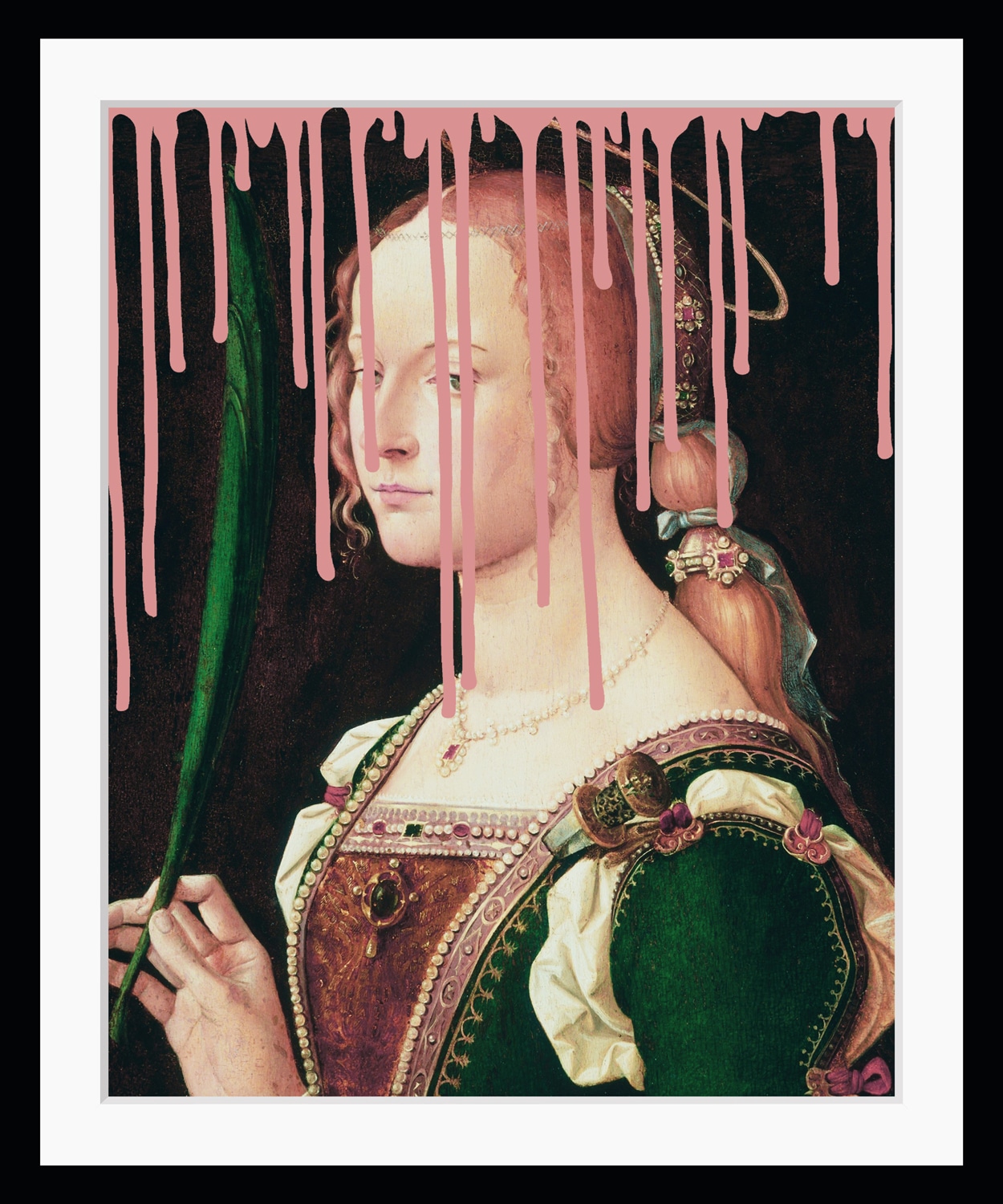queence Bild "Malin mit Farbklecks" Bilder von Frauen Frau Gemälde Historische Persönlichkeiten Kunst HD Premium Poster-Druck inkl. Holzrahmen