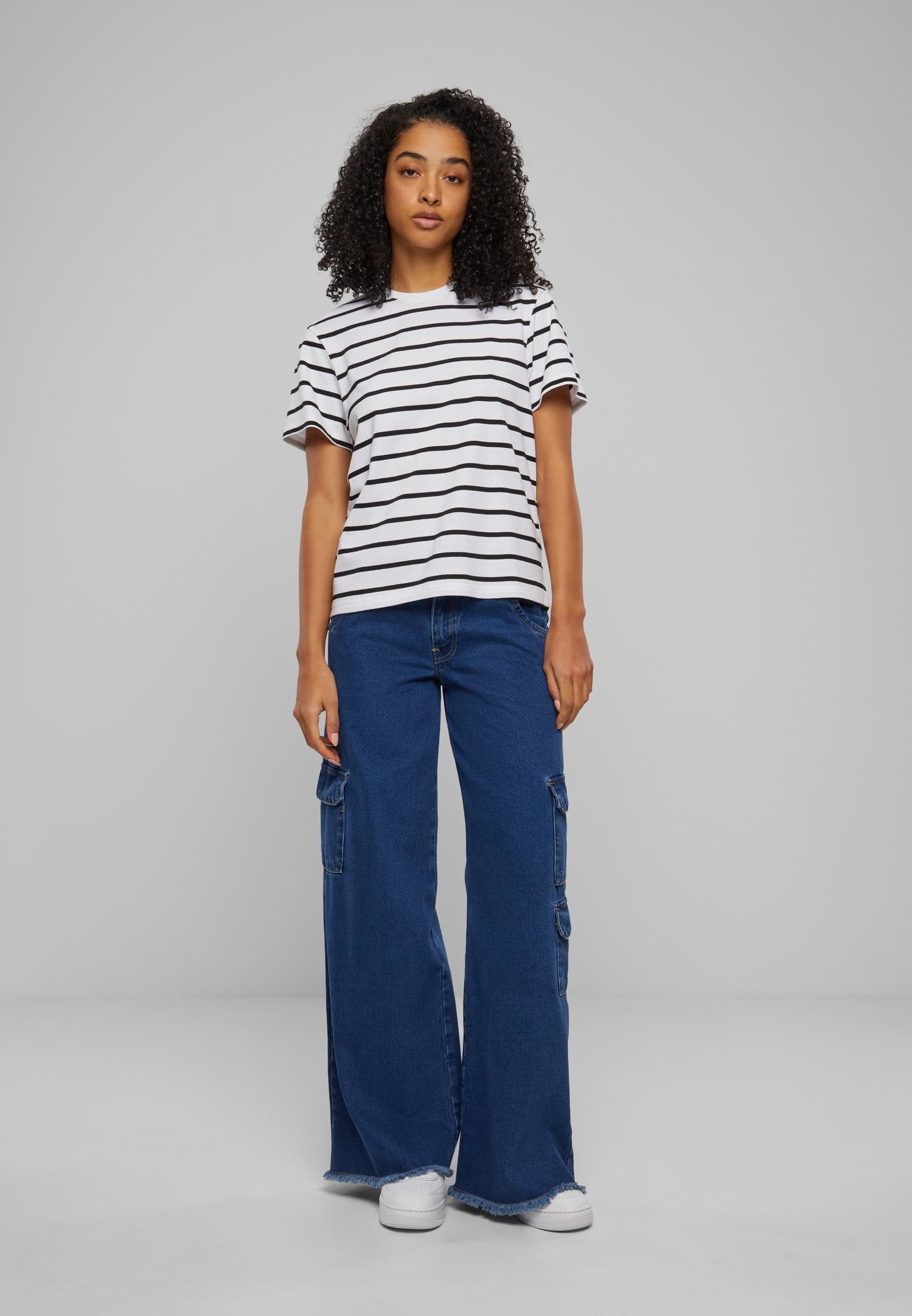 URBAN CLASSICS T-Shirt »Urban Classics Damen Ladies Striped Boxy Tee«, (1 tlg.)