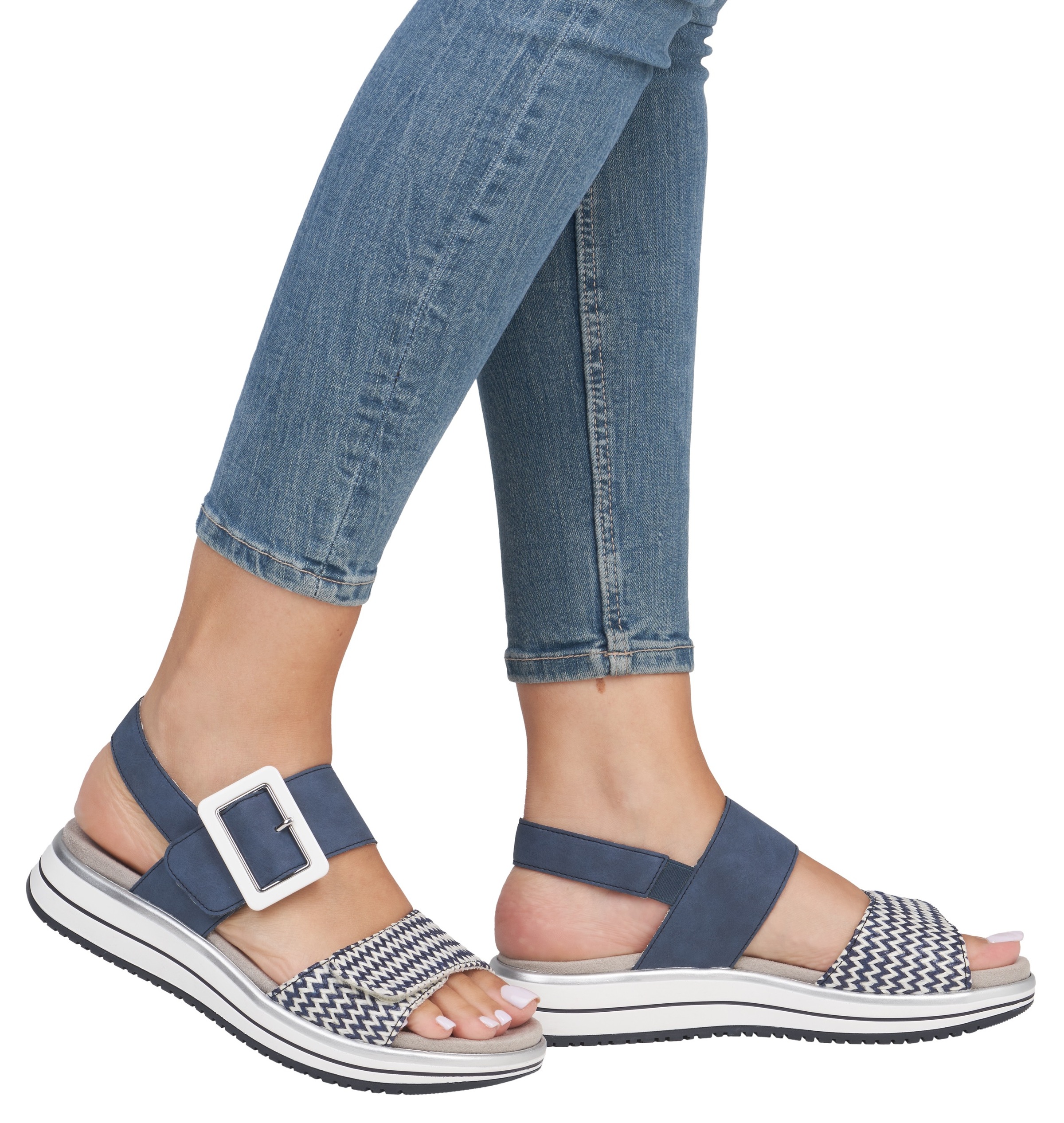 Remonte Keilsandalette »ELLE-Collection«, Sommerschuh, Sandale, Komfortschuh mit praktischen Klettverschlüssen