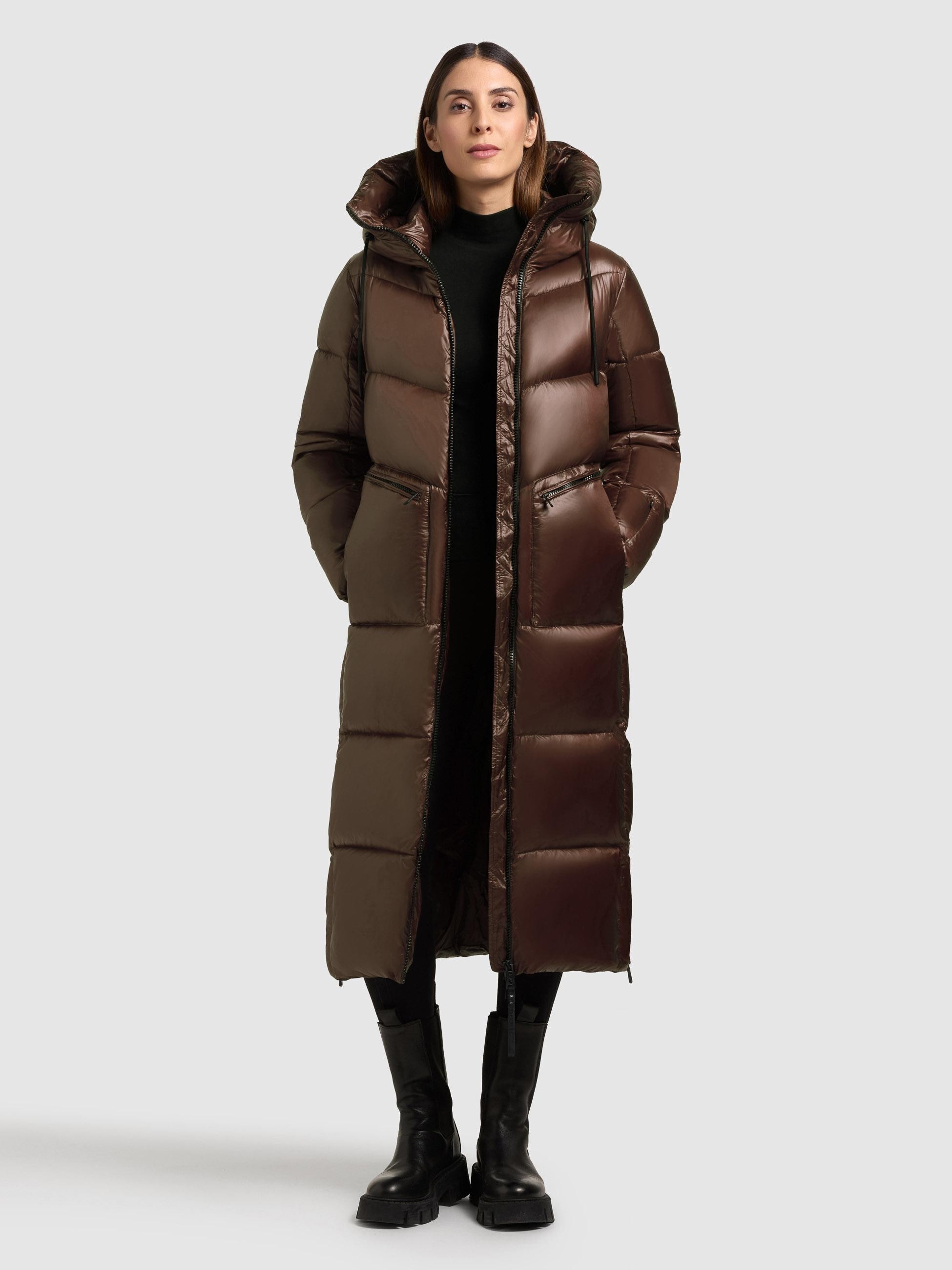 khujo Steppmantel »Tonia« Extralanger Damen Wintermantel mit Rucksack-Trägern