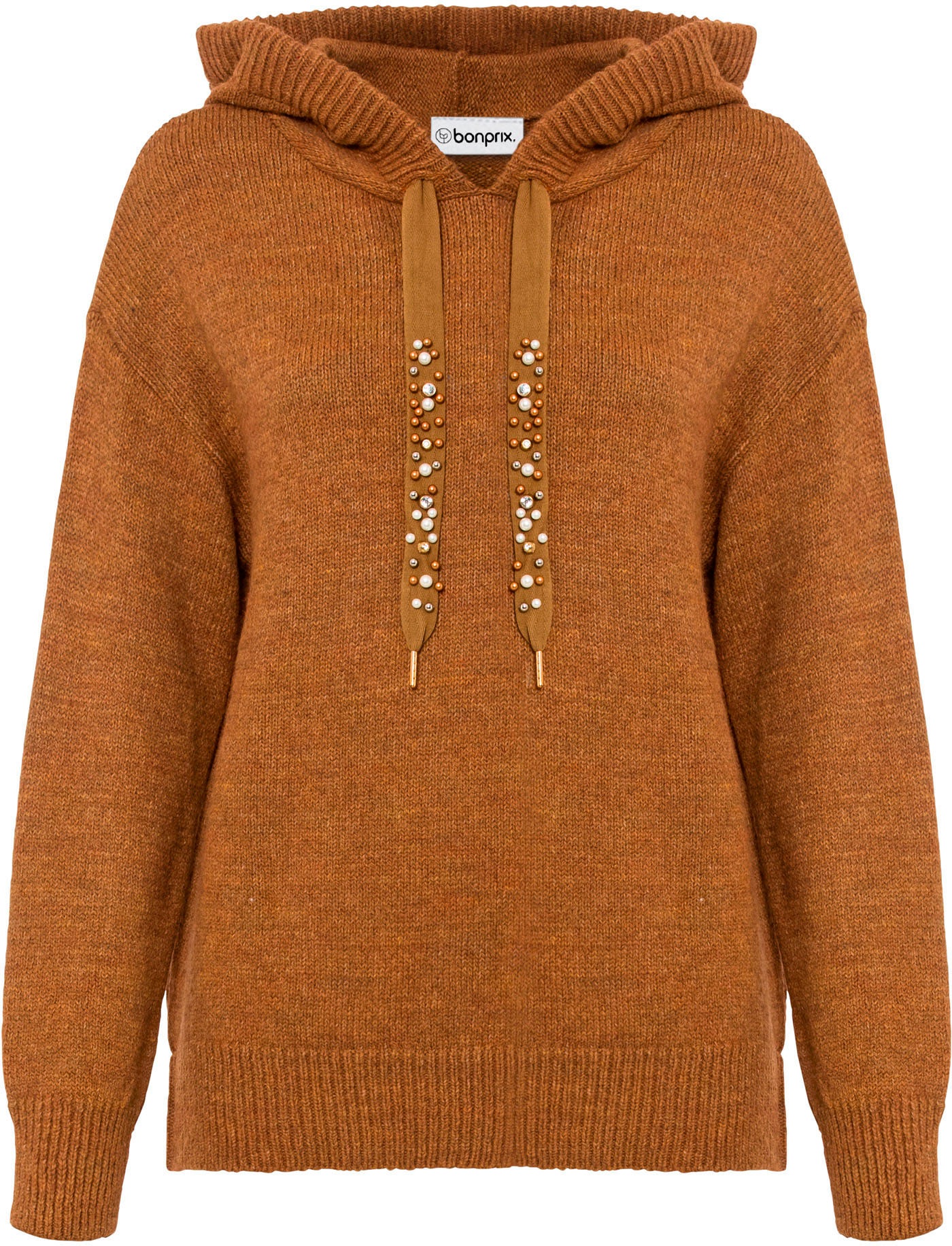 bonprix Strickpullover »Oversize-Pullover« aus Polyacryl, Polyamid und Polyester, mit Kapuze, Oversize-Design