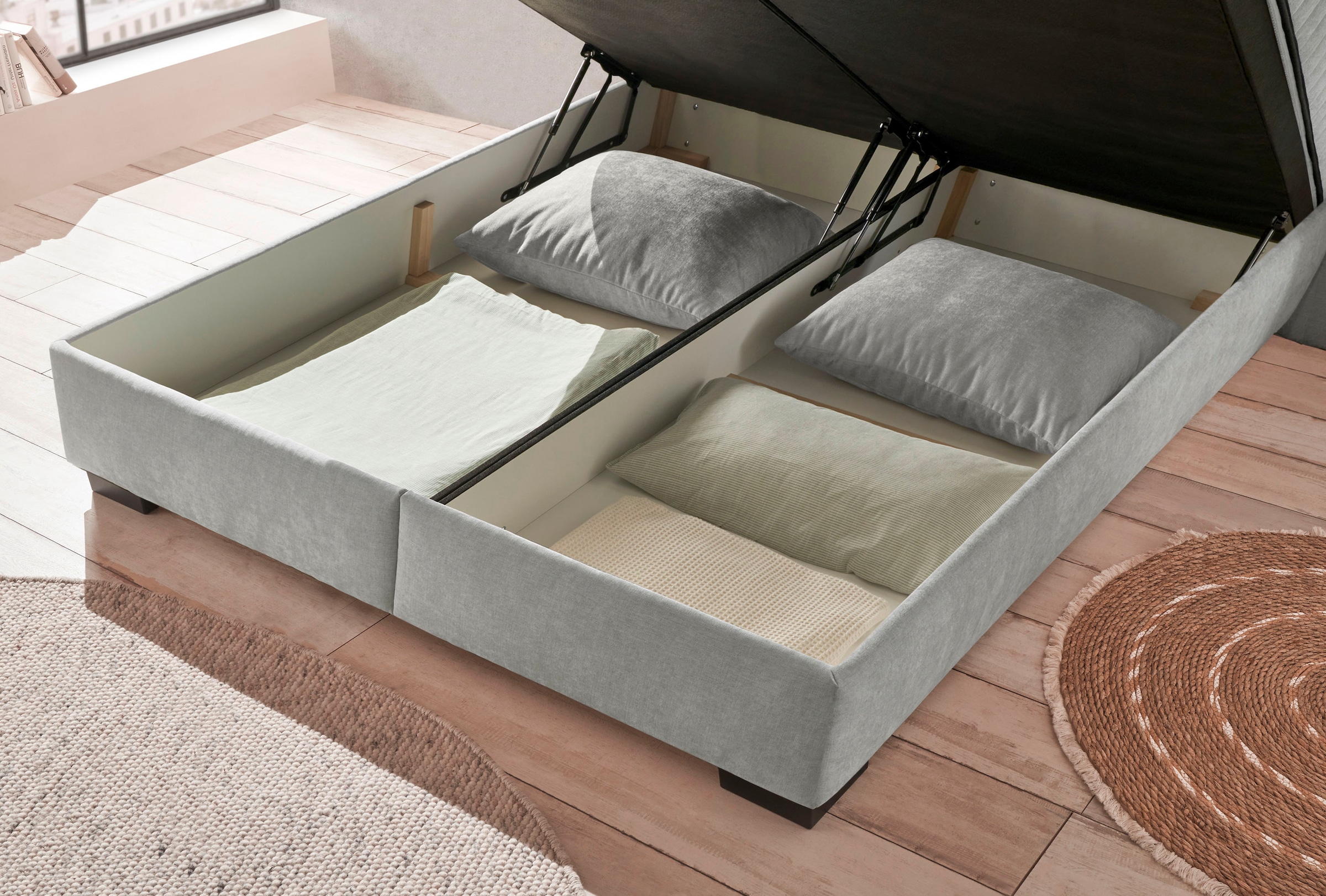 ED EXCITING DESIGN Boxbett »Nagol«, mit Bettkasten, mit Wendematratze, erhältlich in verschiedenen Breiten