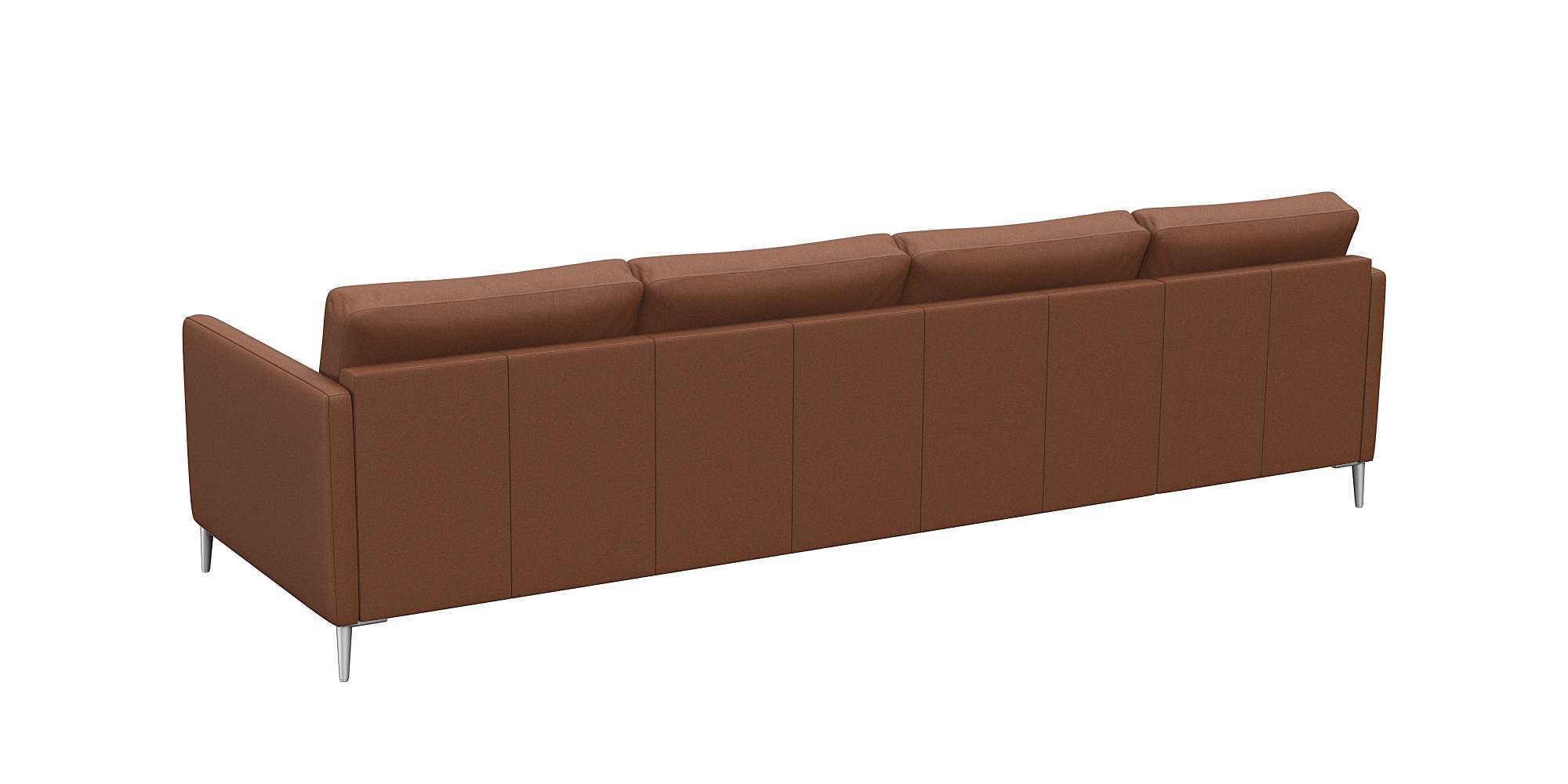 FLEXLUX Ecksofa »Fiore, super Sitzkomfort durch Kaltschaum im Sitz, L-Form«, schmale Armlehnen, Füße Alu