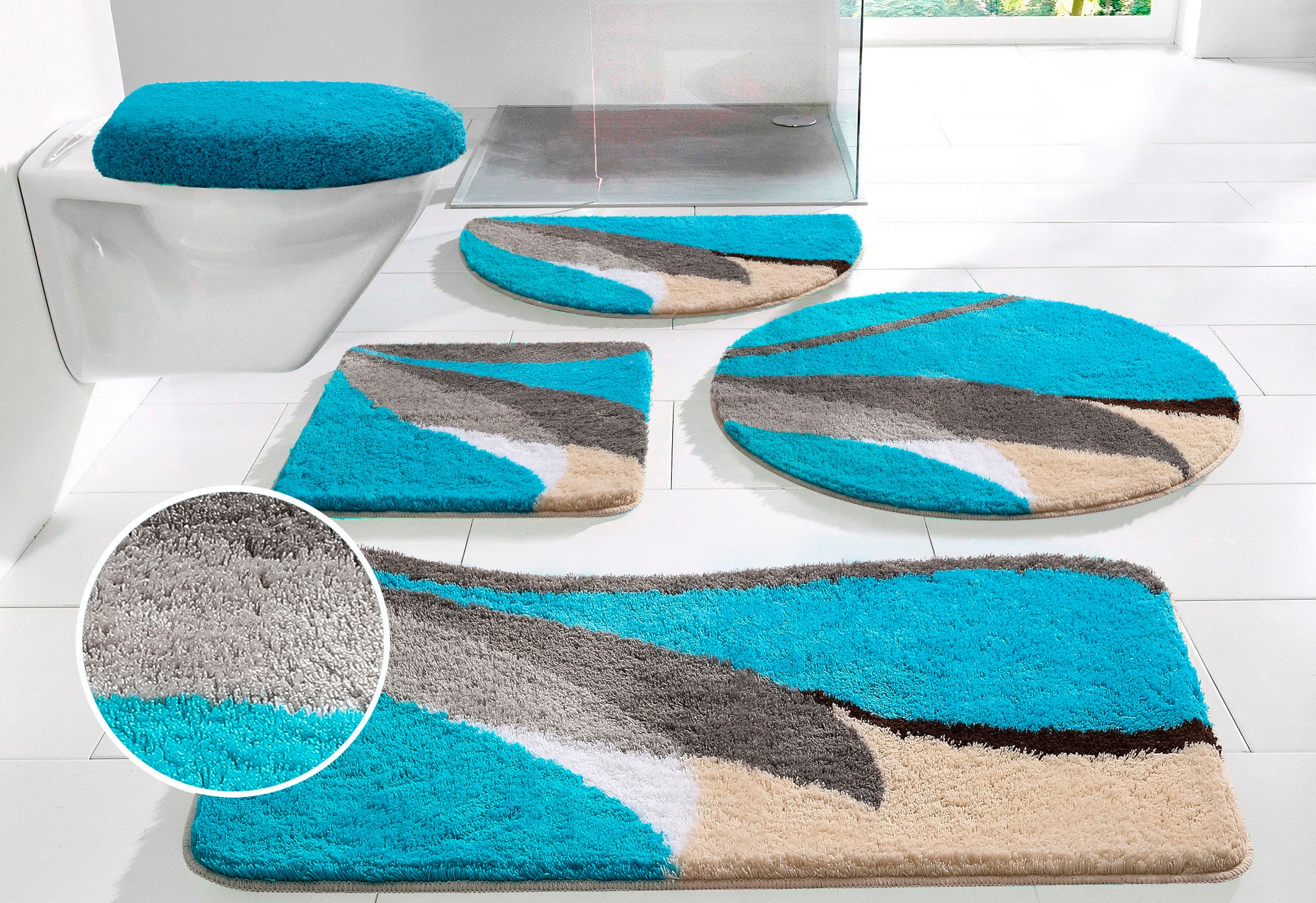 OTTO home Badematte "Magnus, Badvorleger, Badezimmer Teppich" Höhe 20 mm ru günstig online kaufen