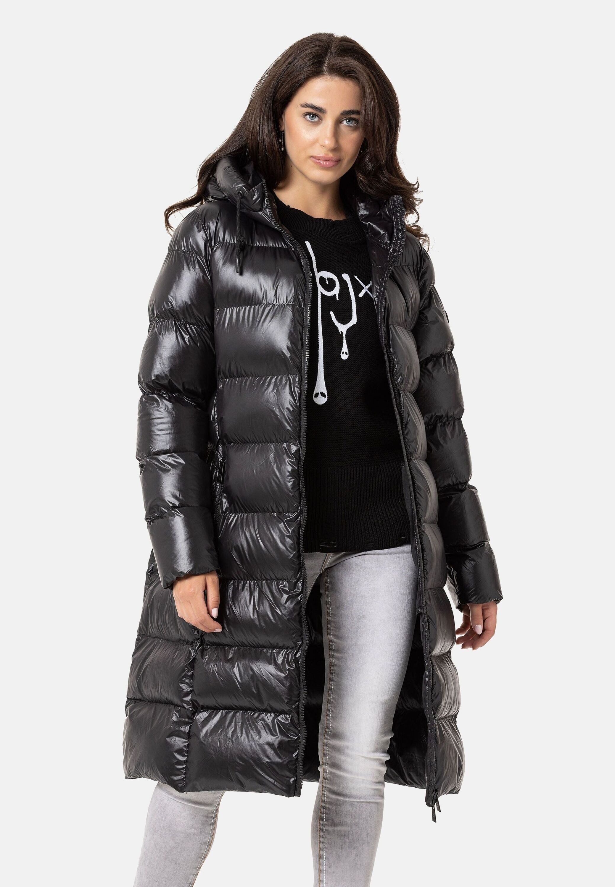 Cipo & Baxx Winterjacke »Jacken«, mit Kapuze, im Eleganten Design, WM137