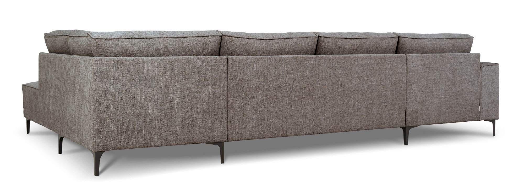 OTTO home Wohnlandschaft »XXL Sofa Oland mit modernem Chenille-Bezug« U-Form, 345 cm, Wellenunterfederung, Skandi-Design, Metallfüße