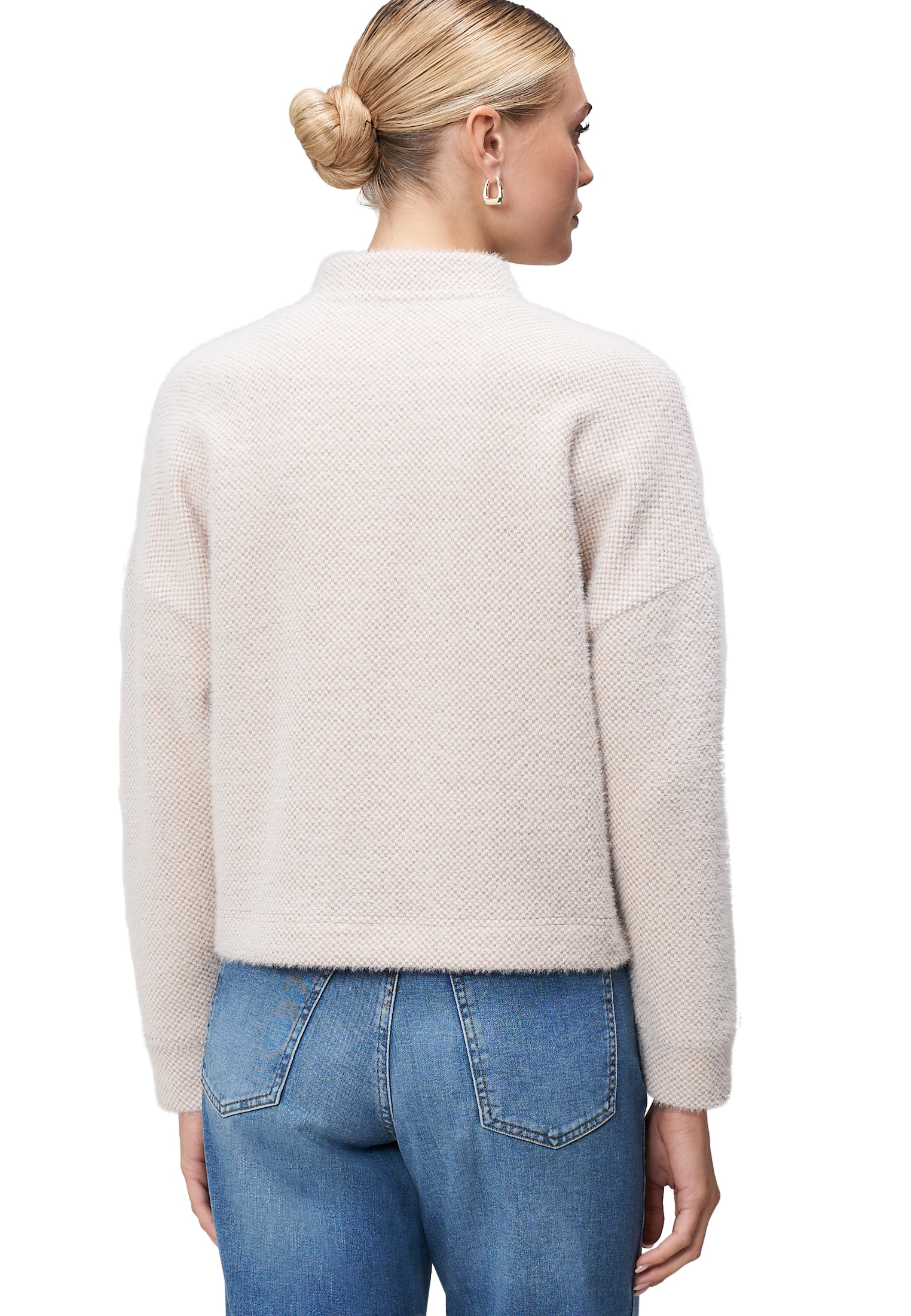 Zero Jackenblazer »Damen Sweatblazer strukturiert mit Knopfleiste« Knopfleiste