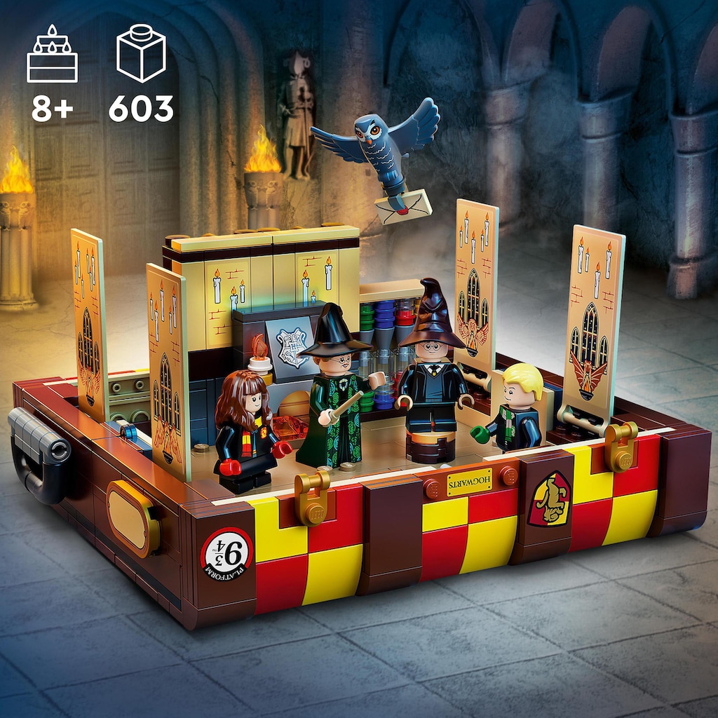 LEGO® Konstruktionsspielsteine »Hogwarts™ Zauberkoffer (76399), LEGO® Harry Potter™«, (603 St.)