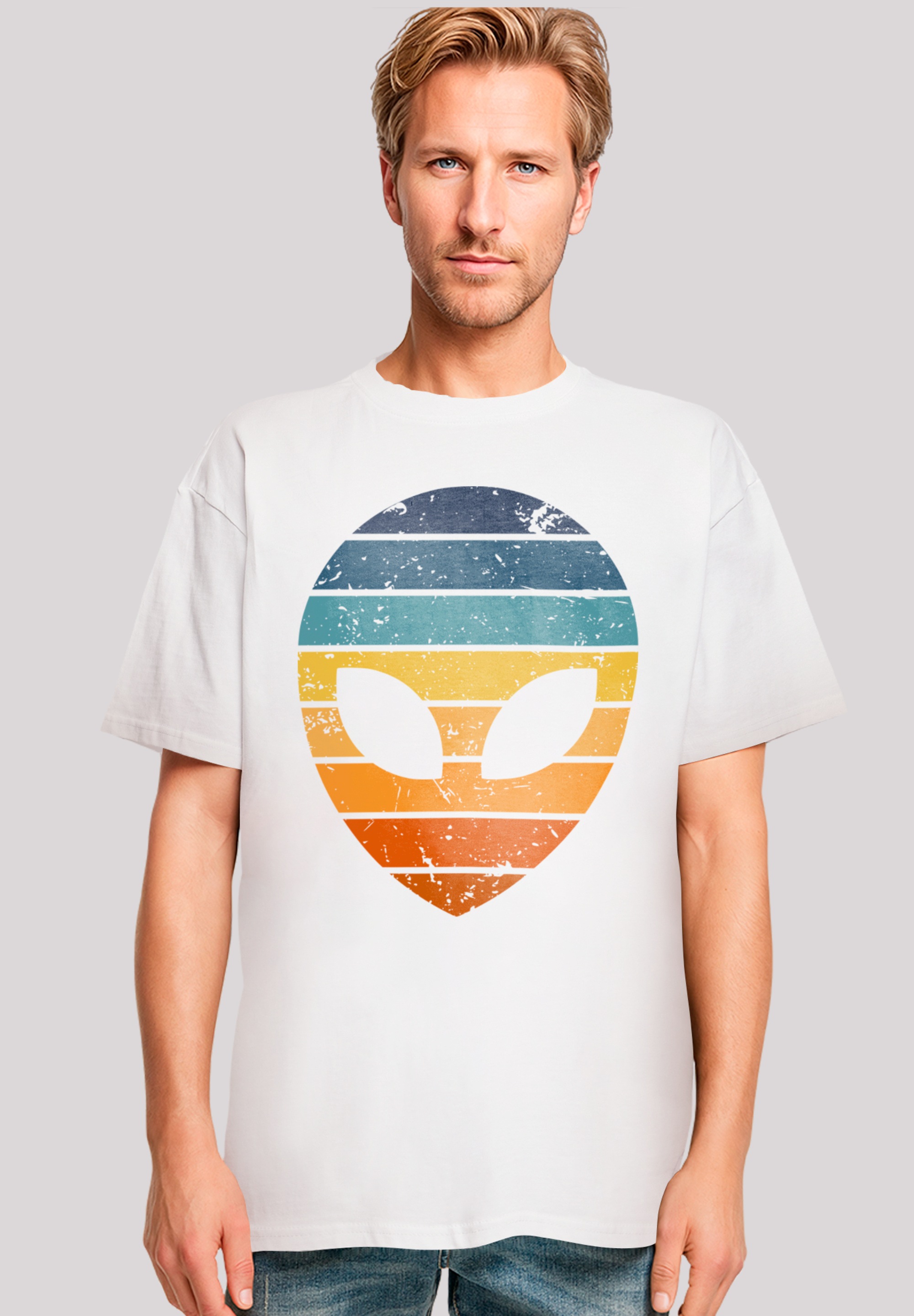 F4NT4STIC T-Shirt "Alien Sonnenuntergang Retro", Premium Qualität günstig online kaufen