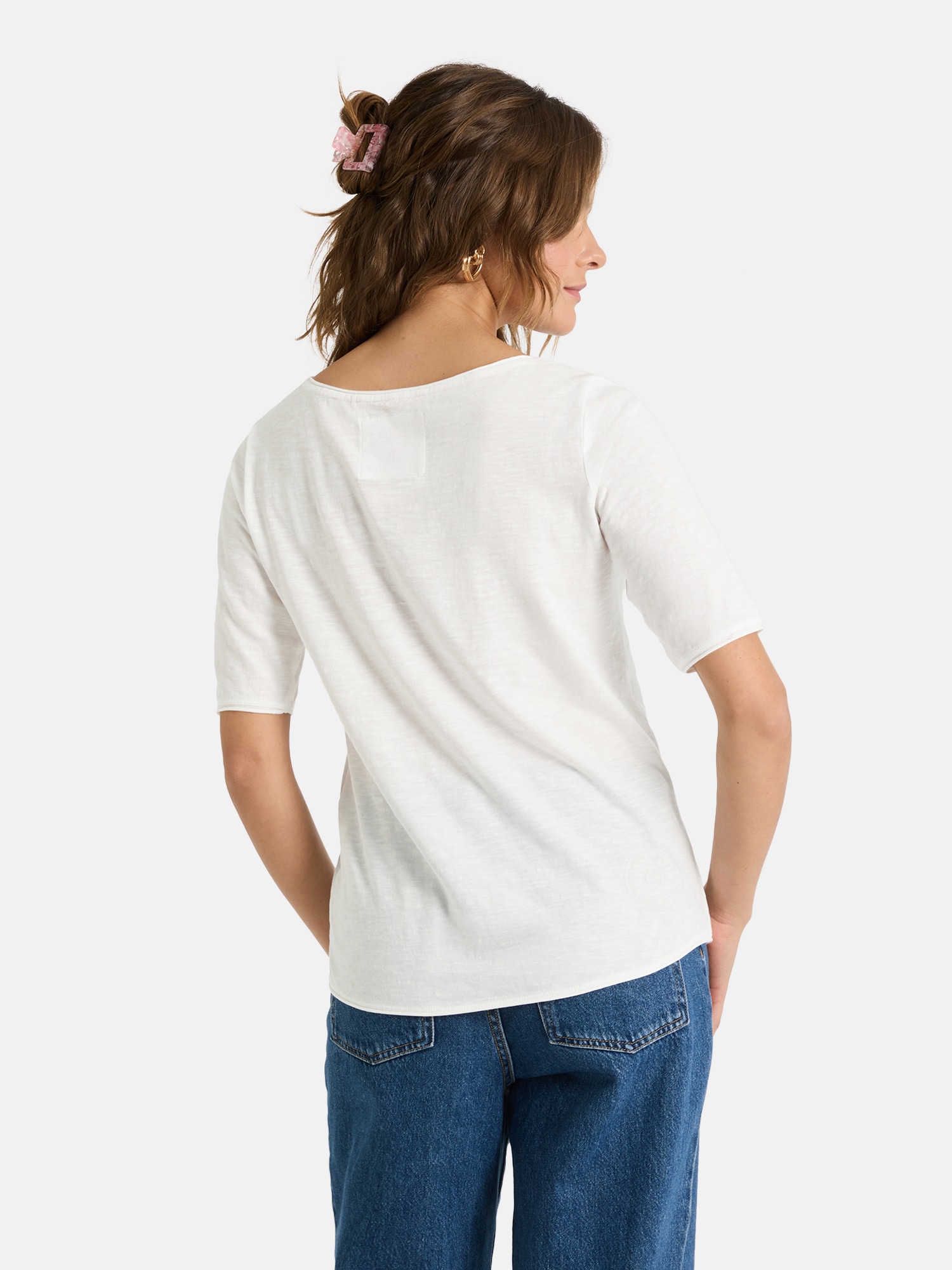 Lieblingsstück Rundhalsshirt »CandiceEP« mit Statement-Stickerei und im Batik-Look