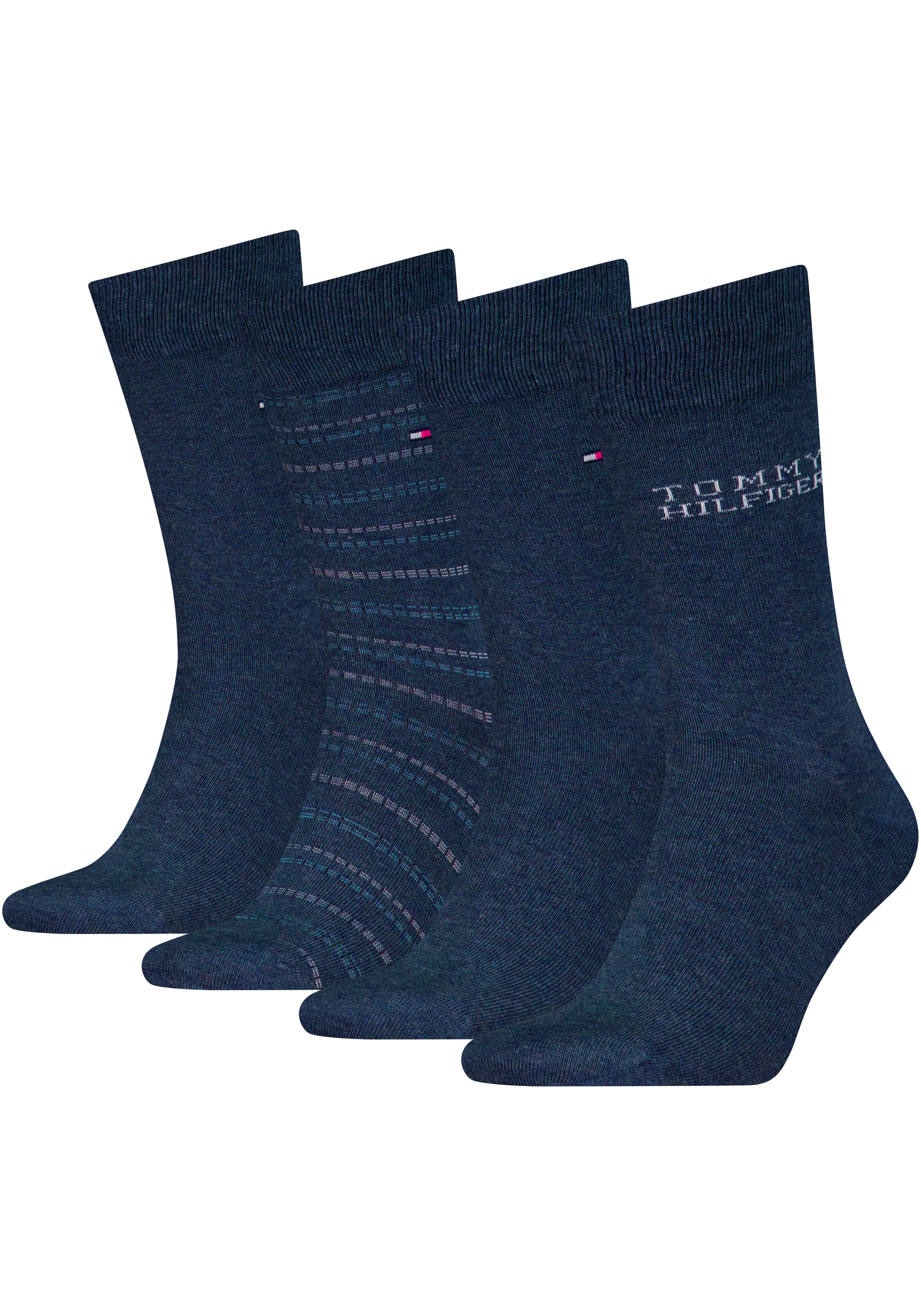 Tommy Hilfiger Socken, (4 Paar), mit dezenter Logoprägung