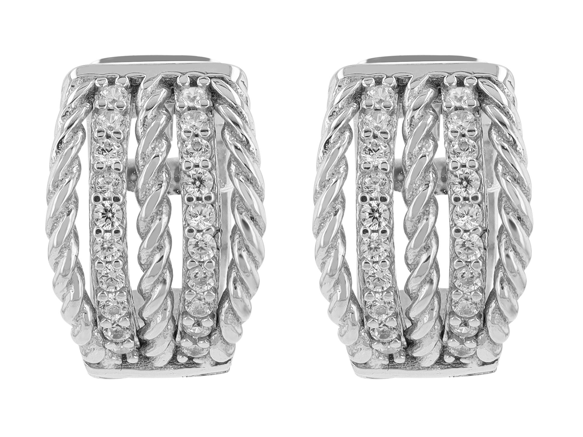 Adelia´s Klappcreolen "Damen Ohrringe – Klappcreole aus 925 Silber mit Zirk günstig online kaufen