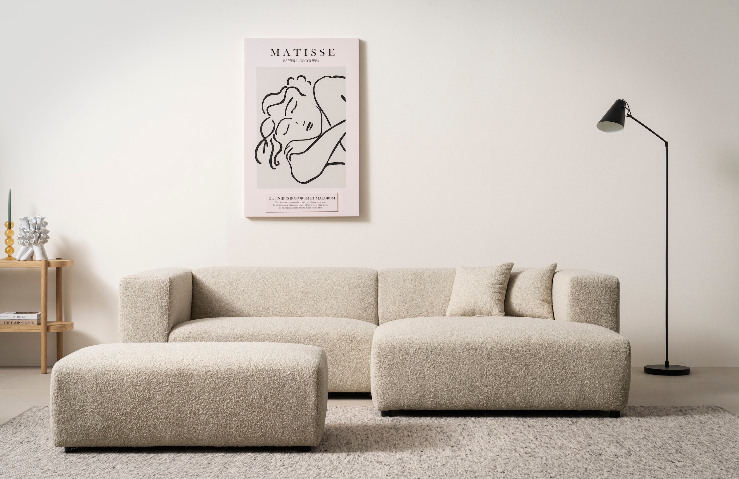 Home affaire Polsterecke "BAKELS, Ecksofa-Set mit Hocker, L-Form mit Schlaf günstig online kaufen