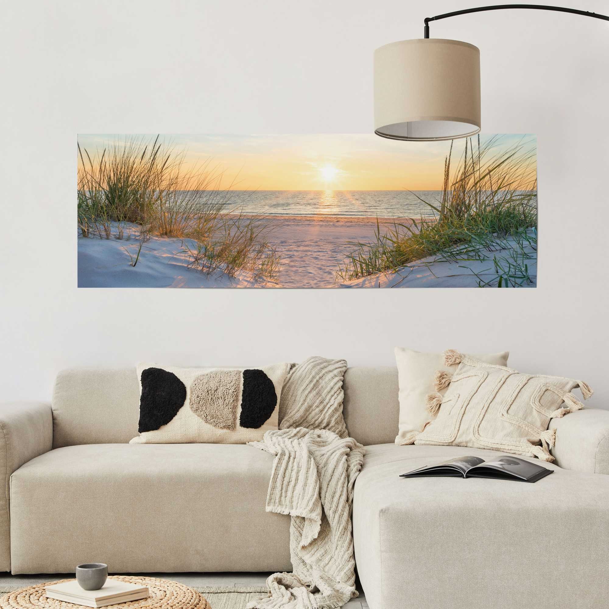 Reinders Poster "Golden Hour" Wohnzimmer - Sonnenuntergang - Strand - Meer günstig online kaufen
