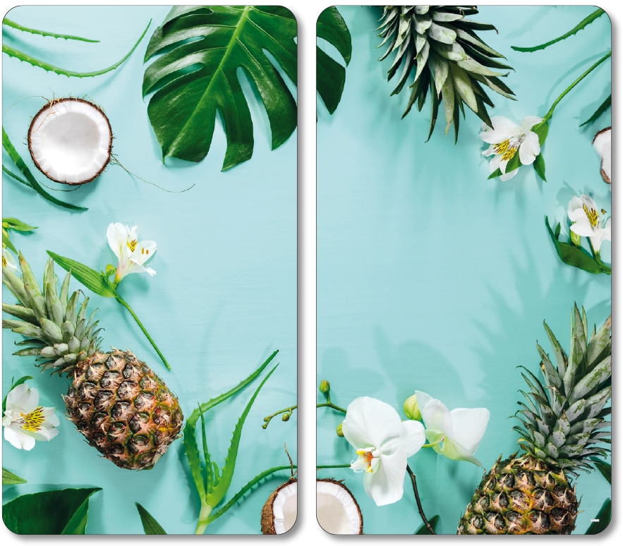 KESPER® Herdblende-/Abdeckplatte »Tropical Summer«, (Set, 2 tlg.)