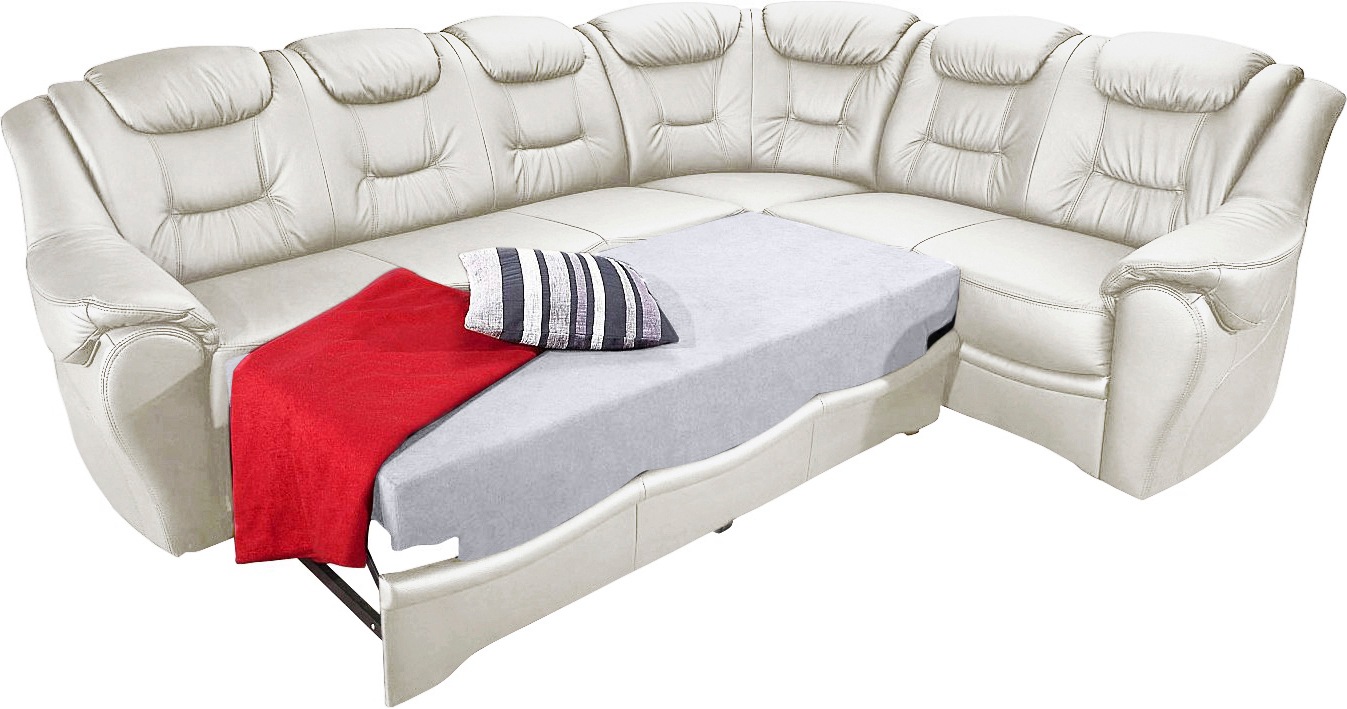 sit&more Ecksofa »Bellevue L-Form«, wahlweise mit Bettfunktion