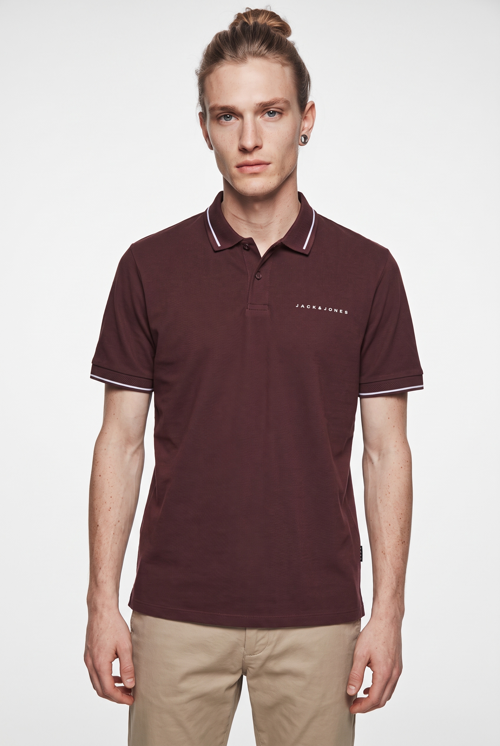 Jack & Jones Poloshirt »JCOFUSION PIQUE MESH COLLAR POLO SS« Baumwollmischung, regular fit