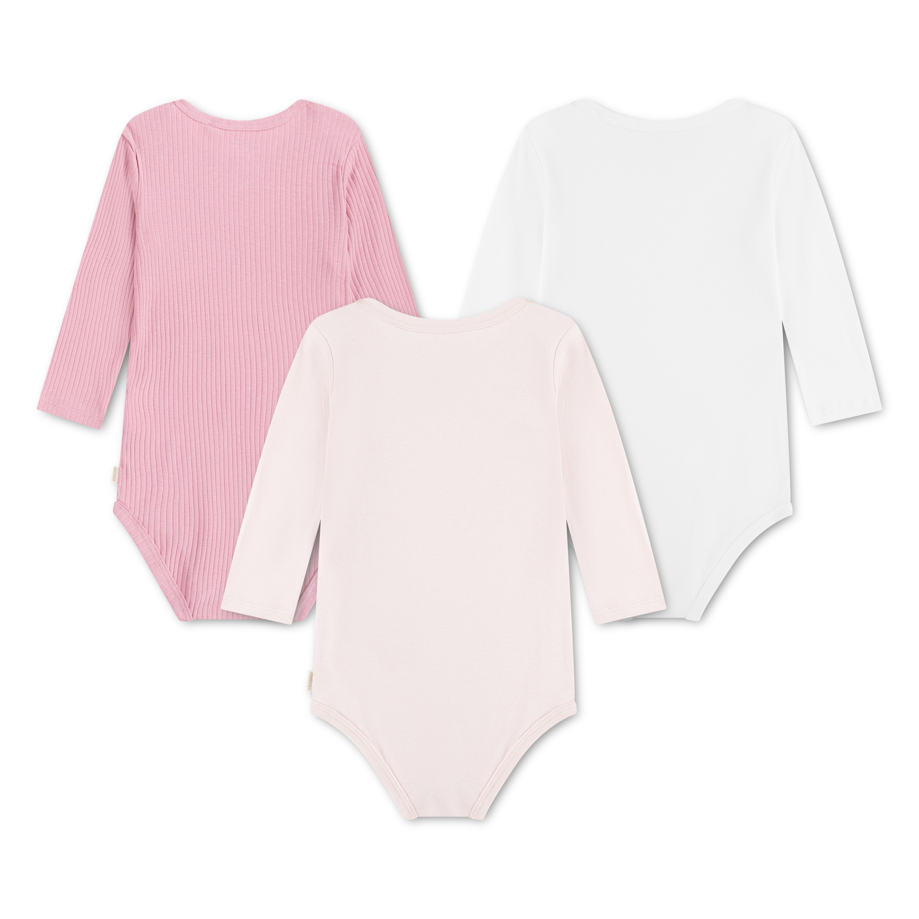 HUGGIES babywear Langarmbody "HUGB 3PK BODYSUIT" Packung, 3 Stk. 3er-Pack, in Ripp-Optik