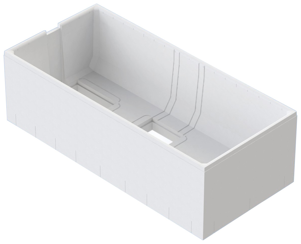 OTTOFOND Badewanne »Malta 180«, (Set), 180x80 cm, inklusive Wannenträger