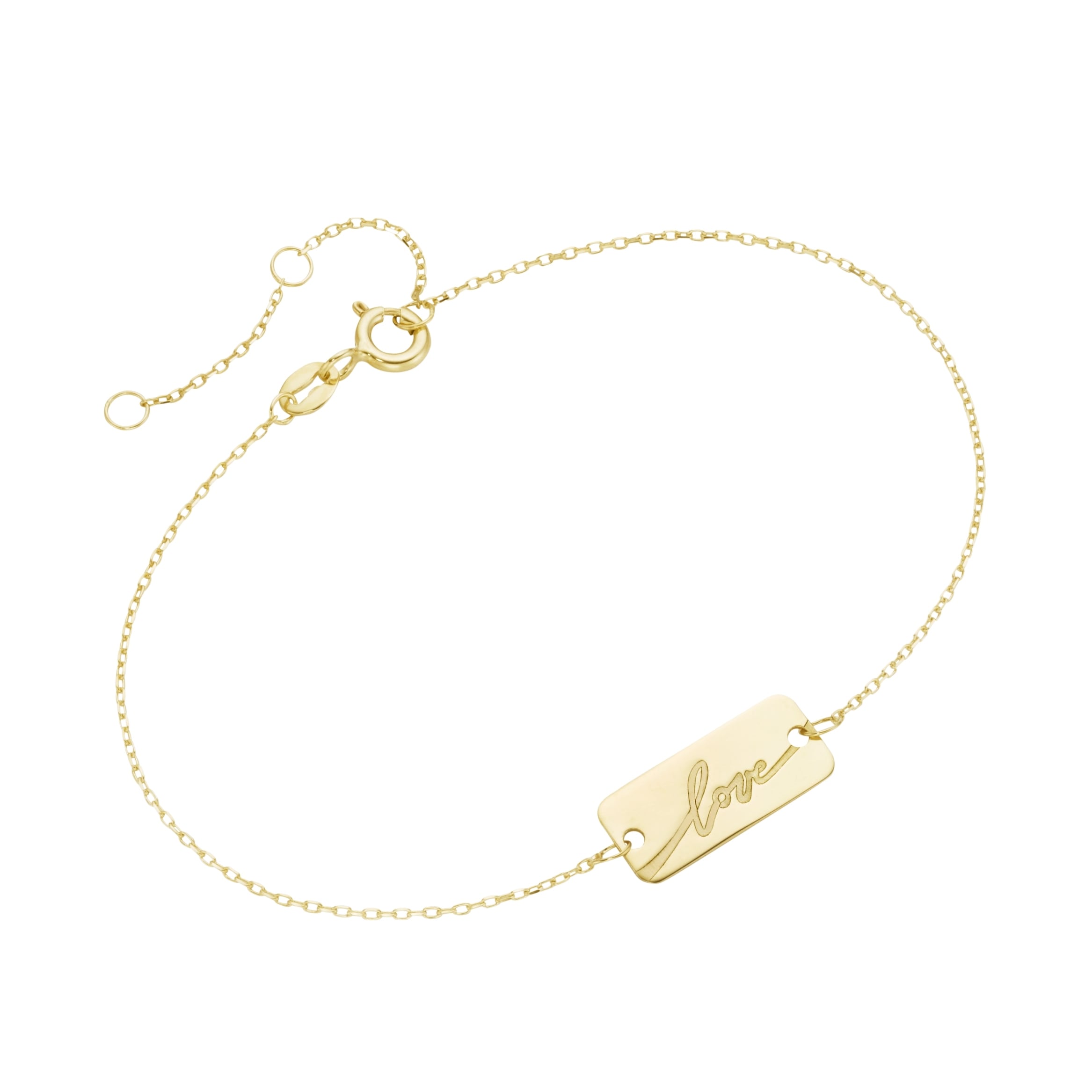 Luigi Merano Armband »mit Plättchen mit Schriftzug Love, Gold 375« online  kaufen | BAUR
