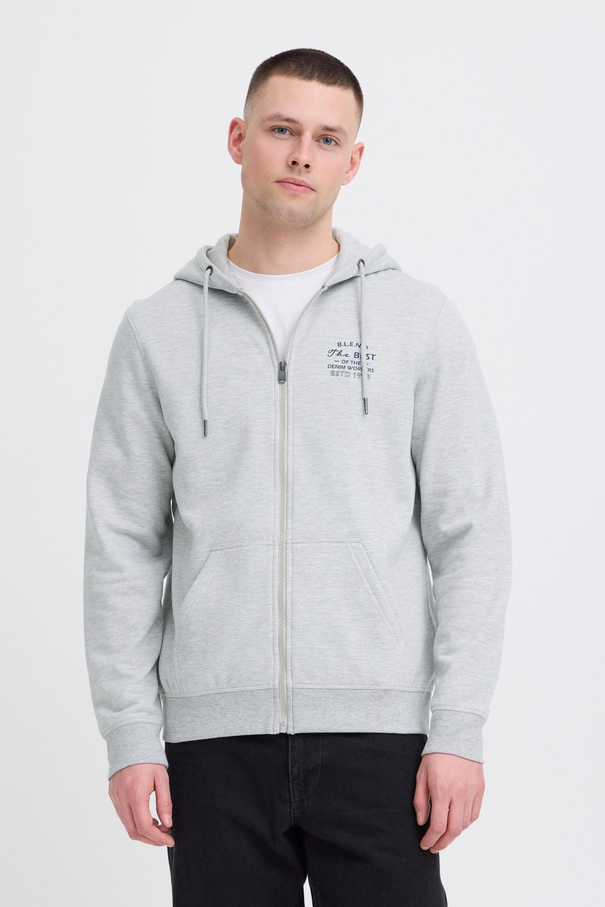 Blend Kapuzensweatjacke »BHBest« Sweatjacke mit Chest-Print