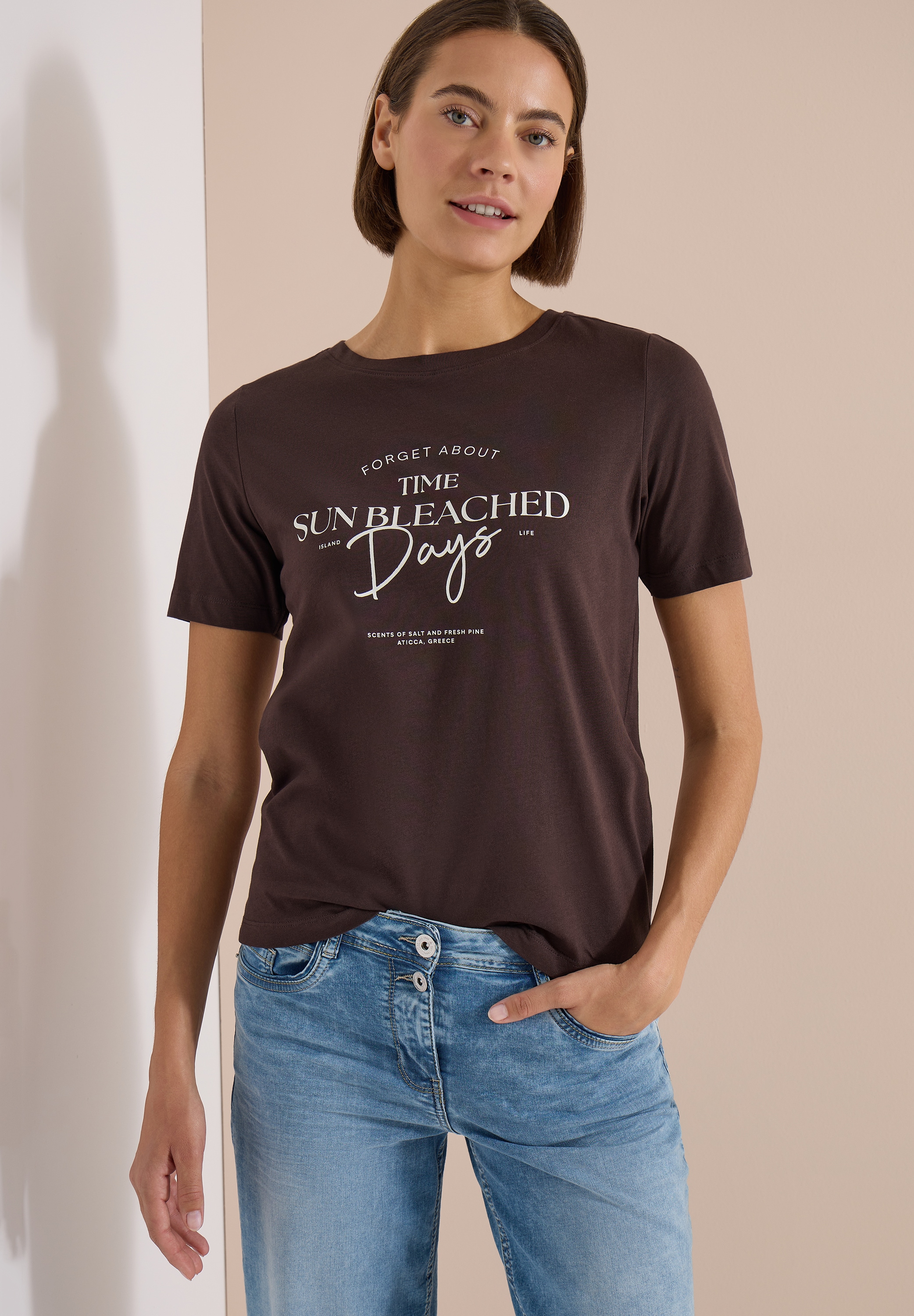 Cecil T-Shirt aus reiner Baumwolle