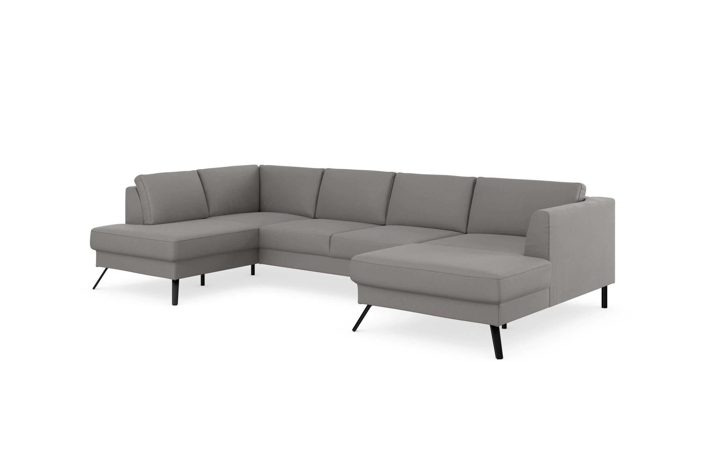 sit&more Wohnlandschaft »Lindholm U-Form«, mit Sitztiefenverstellung und Federkern