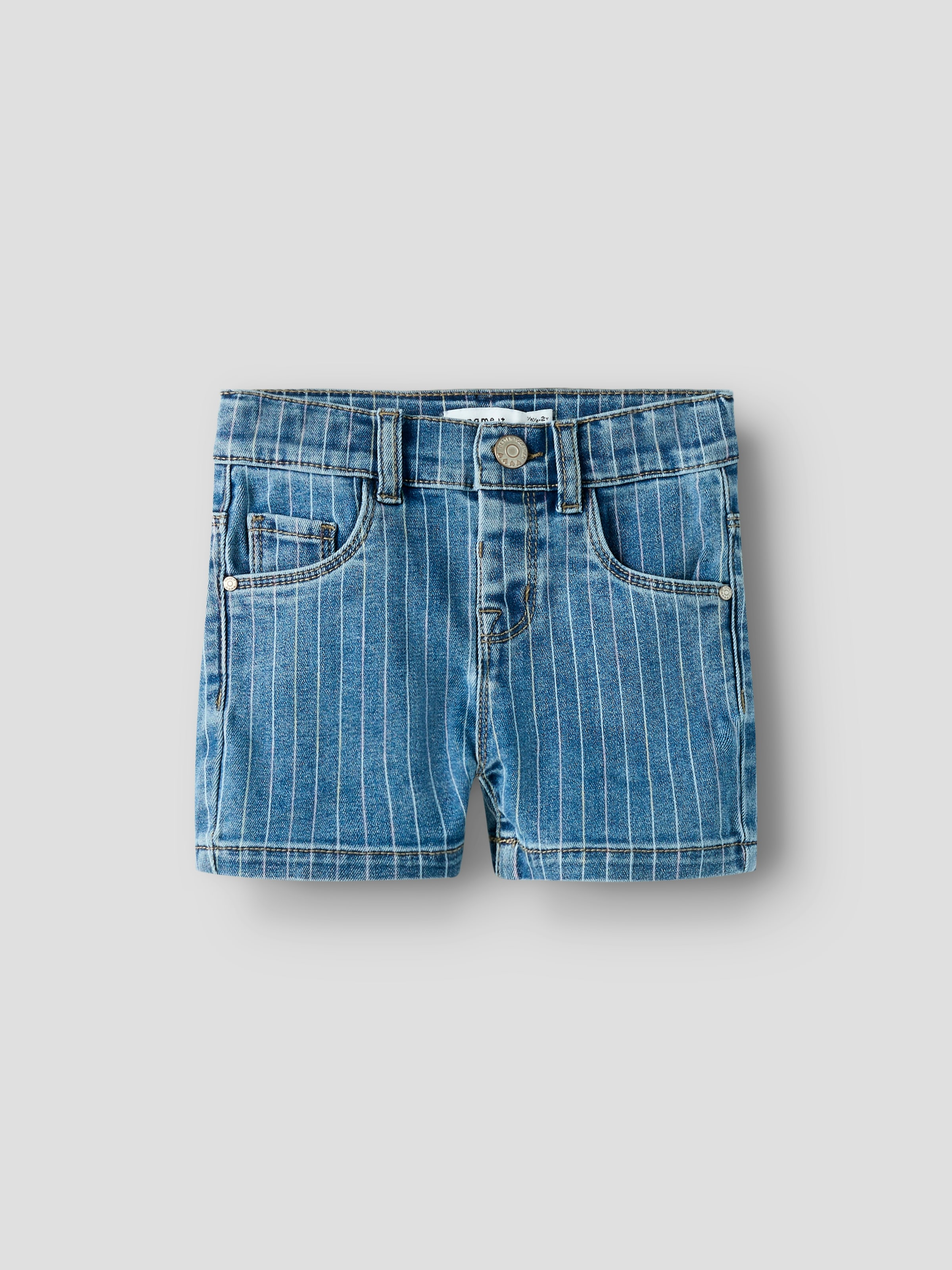 Name It Jeansshorts »NMFSALLI SLIM DNM SHORTS 3555-ON NOOS« Denim Baumwollmischung,  leichte Used Effekte, Allover Druck