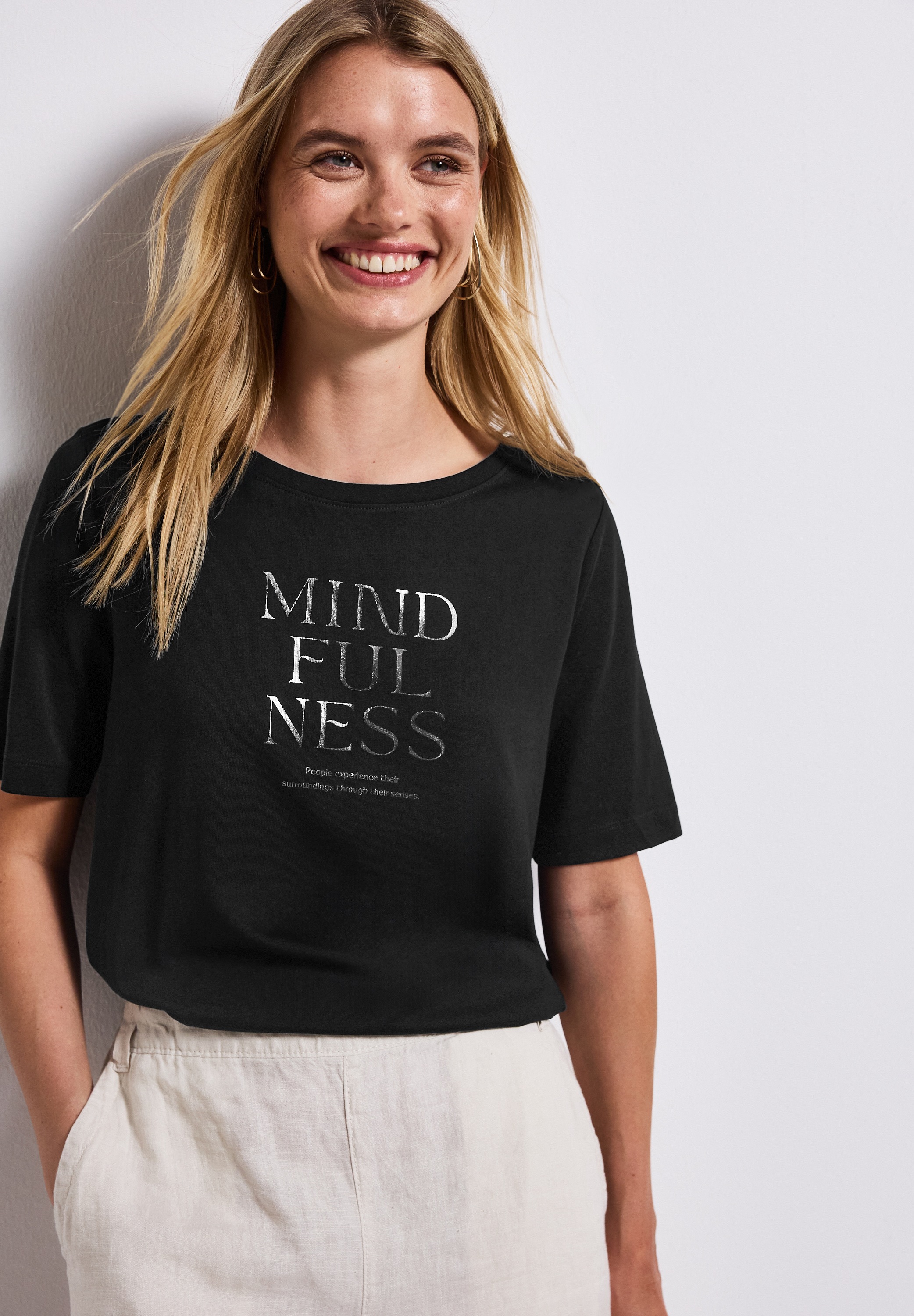 STREET ONE T-Shirt mit Schriftzug günstig online kaufen