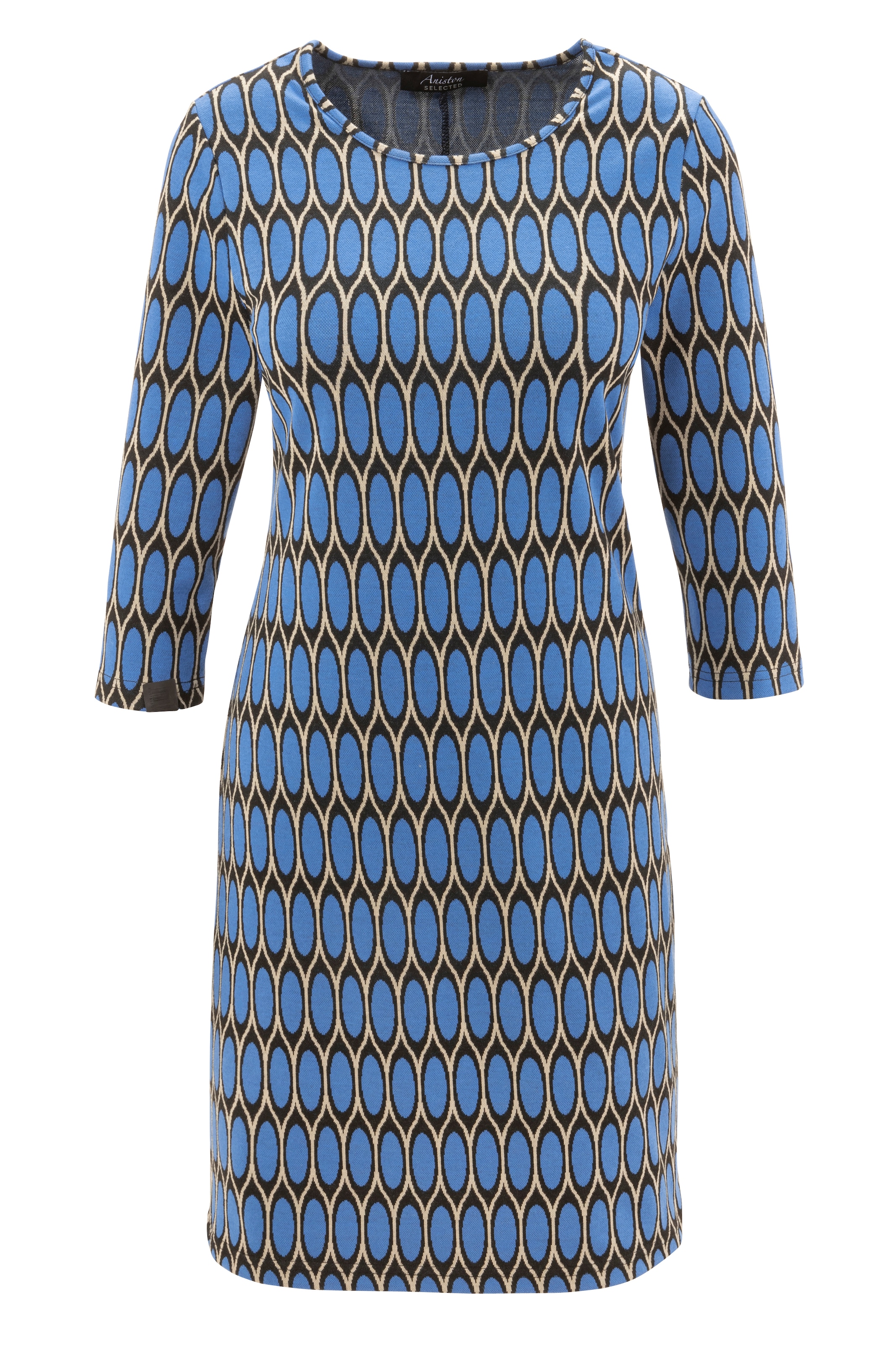Aniston SELECTED Jerseykleid, aus Jacquard mit Retro-Muster