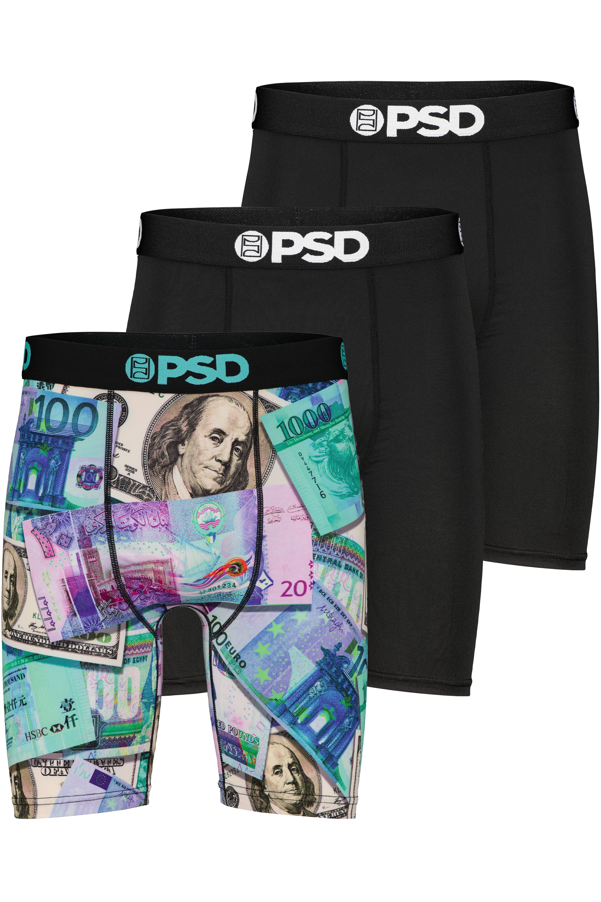 PSD Boxershorts "3 PACK - WORLD CURRENCY Herren"