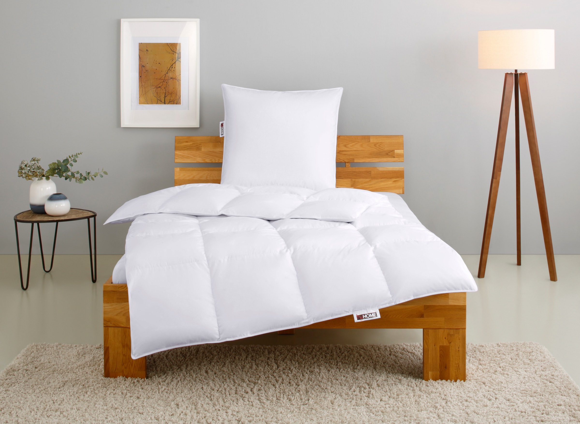 my home Kassettenbett + Kopfkissen "RINA, Bettdecke in 135x200 & 155x220 cm günstig online kaufen