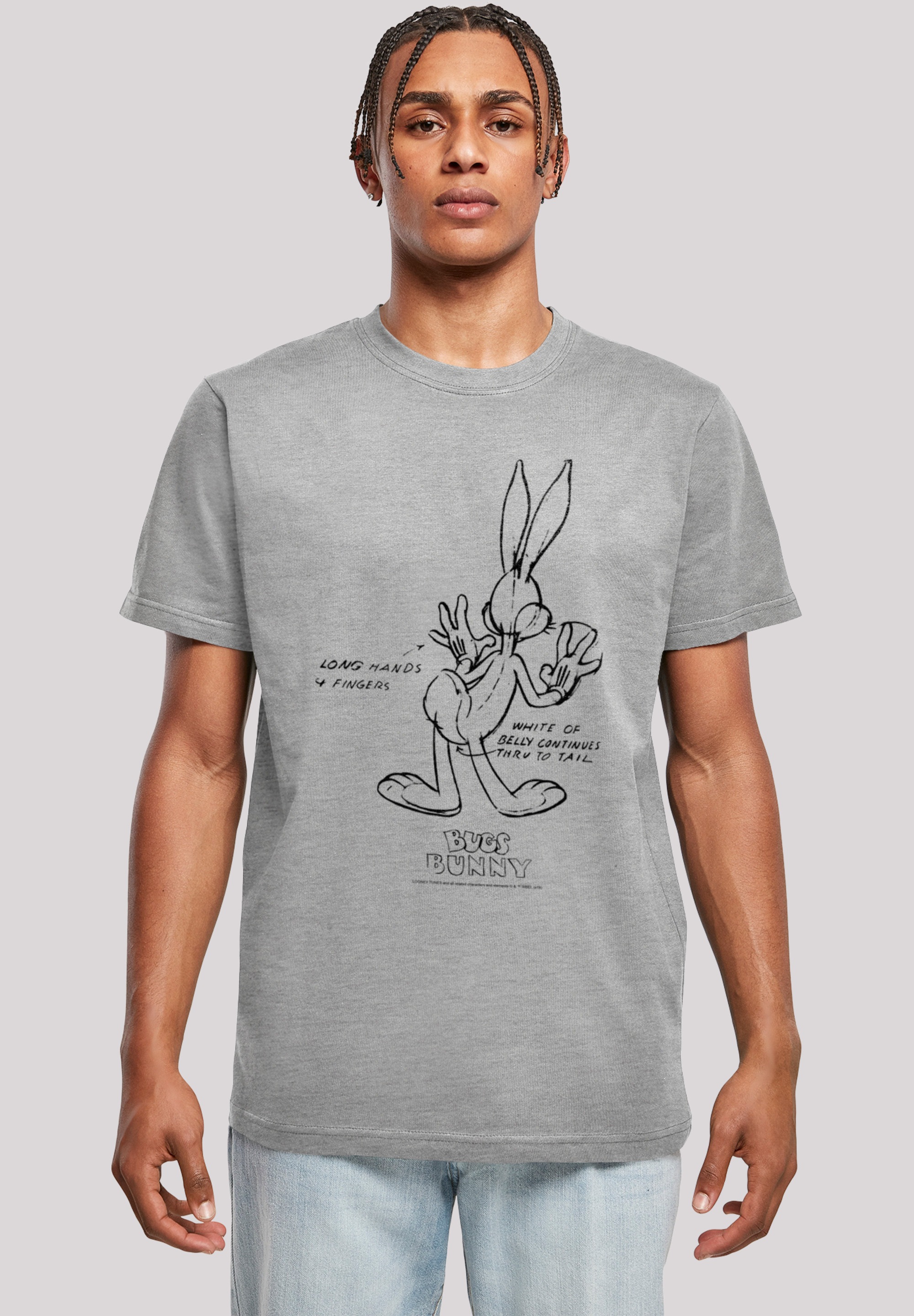 F4NT4STIC T-Shirt »Looney Tunes Bugs Bunny White Belly«, Print